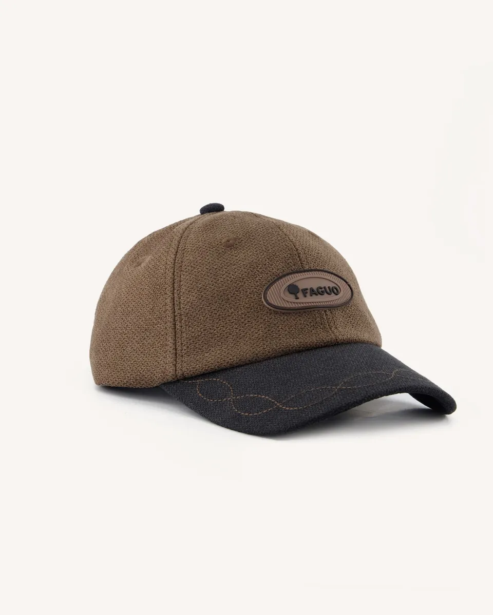 faguo-cap-casquette-homme-marron-et-taupe-polyester-recycl image 1