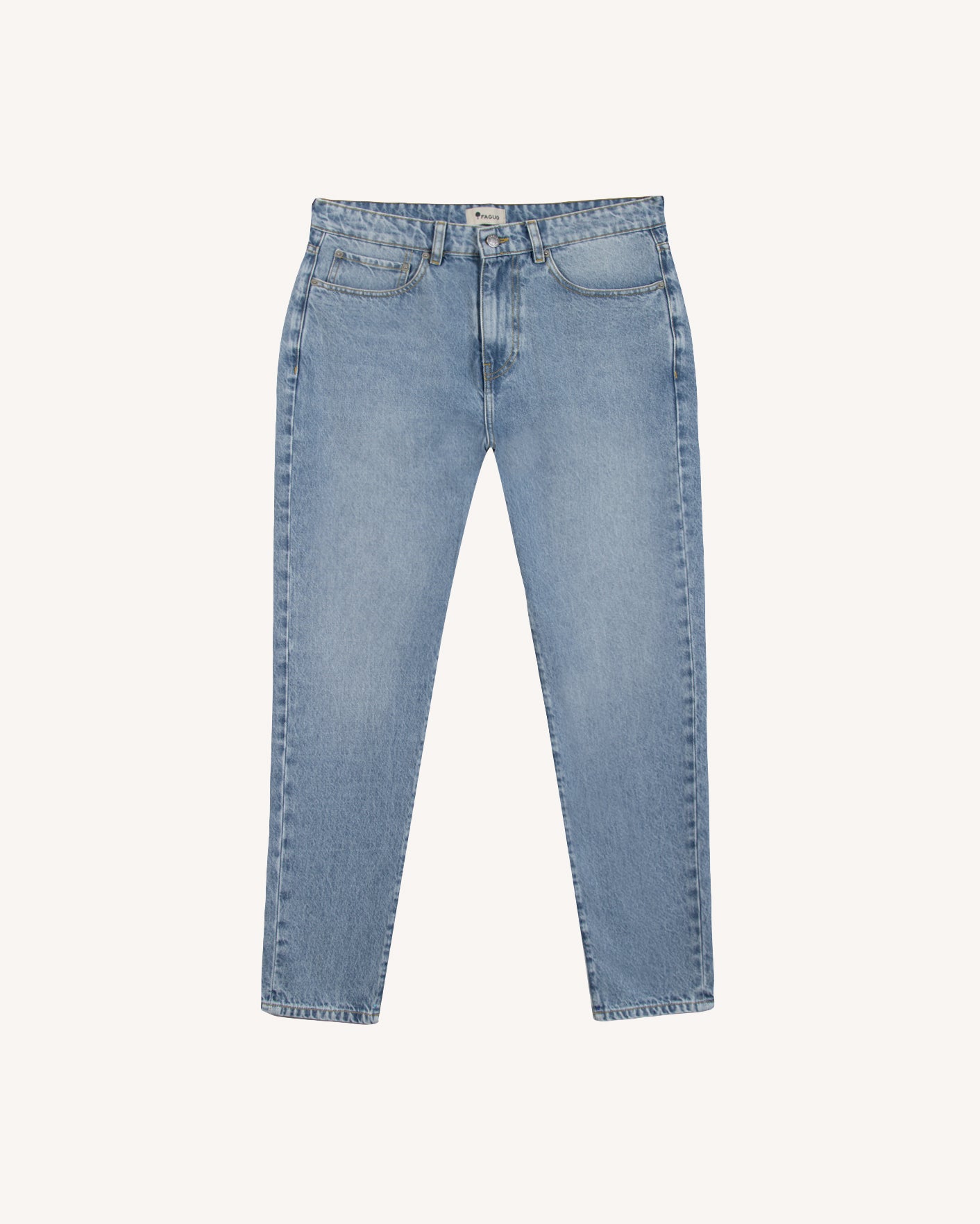 faguo-denim-tapered-jean-tapered-clair-coton-homme image 3