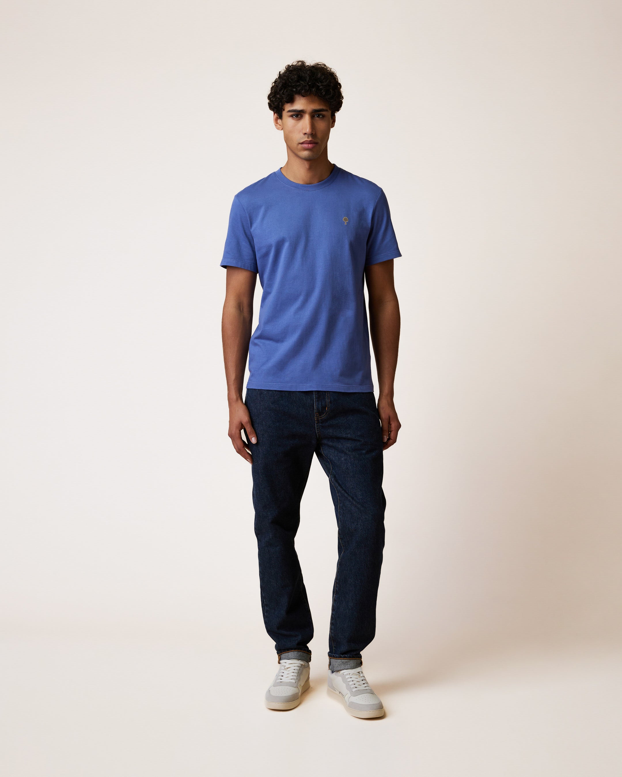 faguo-arcy-t-shirt-bleu-coton-recycl-homme image 2