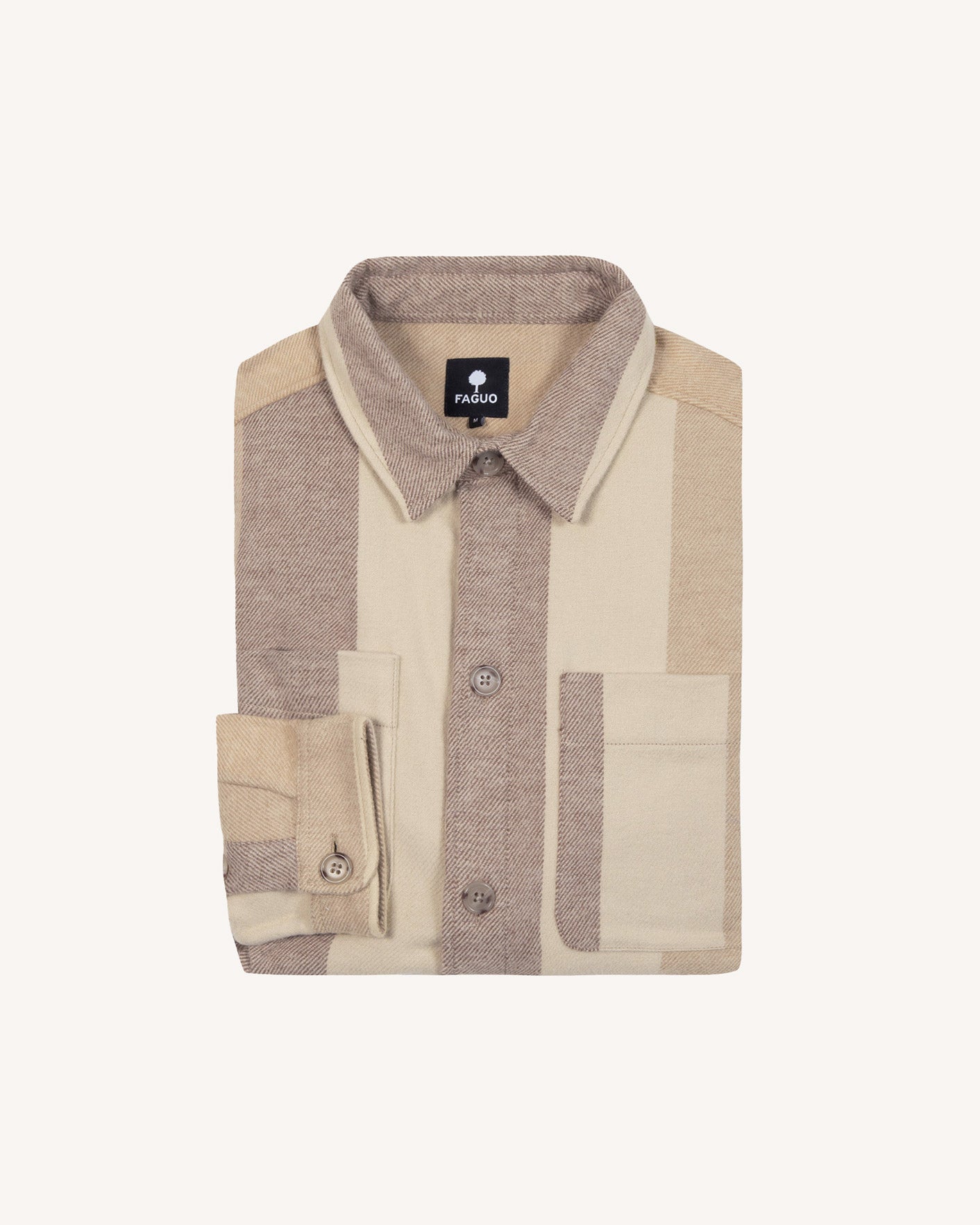 faguo-clemont-sur-chemise-camel-terracotta-coton image 2