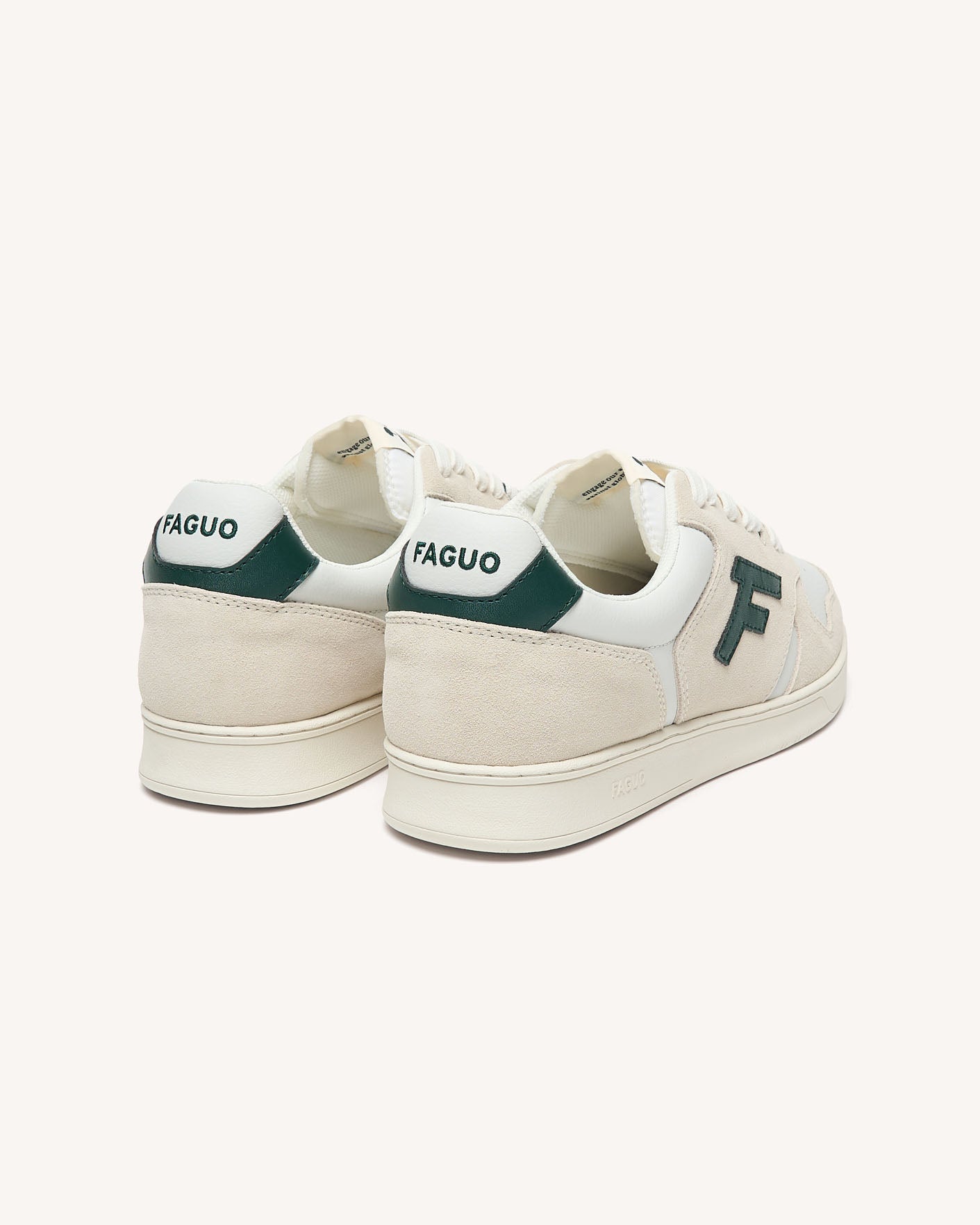 faguo-baskets-palmer-cuir-blanc-et-vert-homme image 3