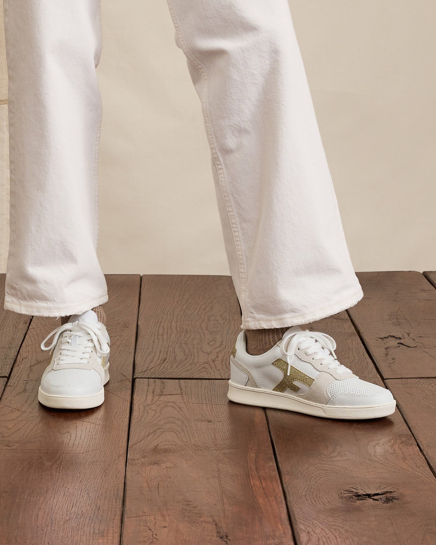 faguo-baskets-femme-hazel-blanches-et-dor-es-en-cuir image 3