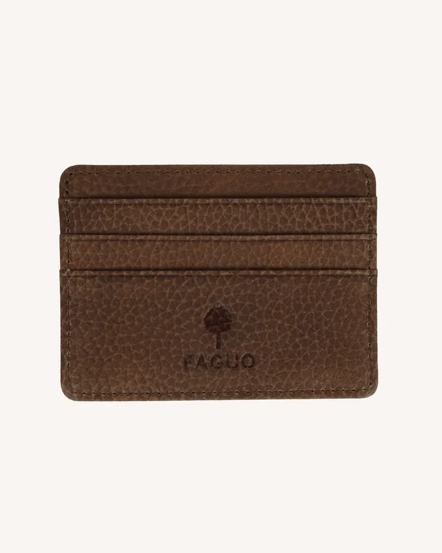 faguo-card-holder-porte-carte-cuir-grain-camel image 1