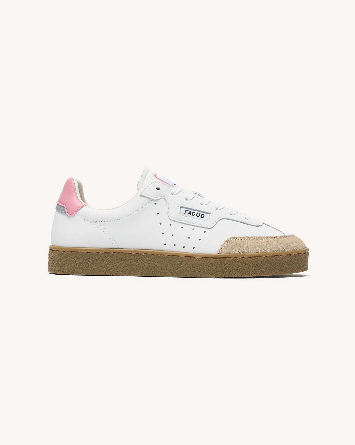 faguo-lumbo-baskets-cuir-et-su-de-blanc-et-rose-gris-femme image 1