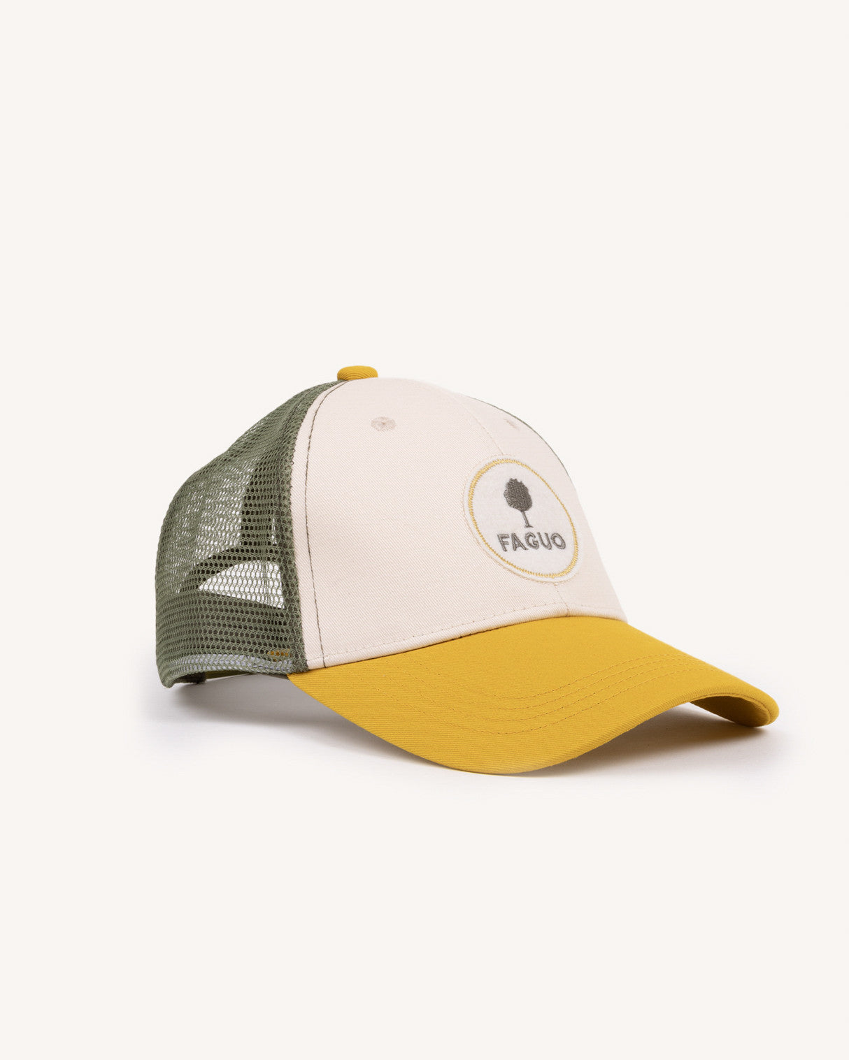 faguo-trucker-casquette-kaki-et-jaune image 1