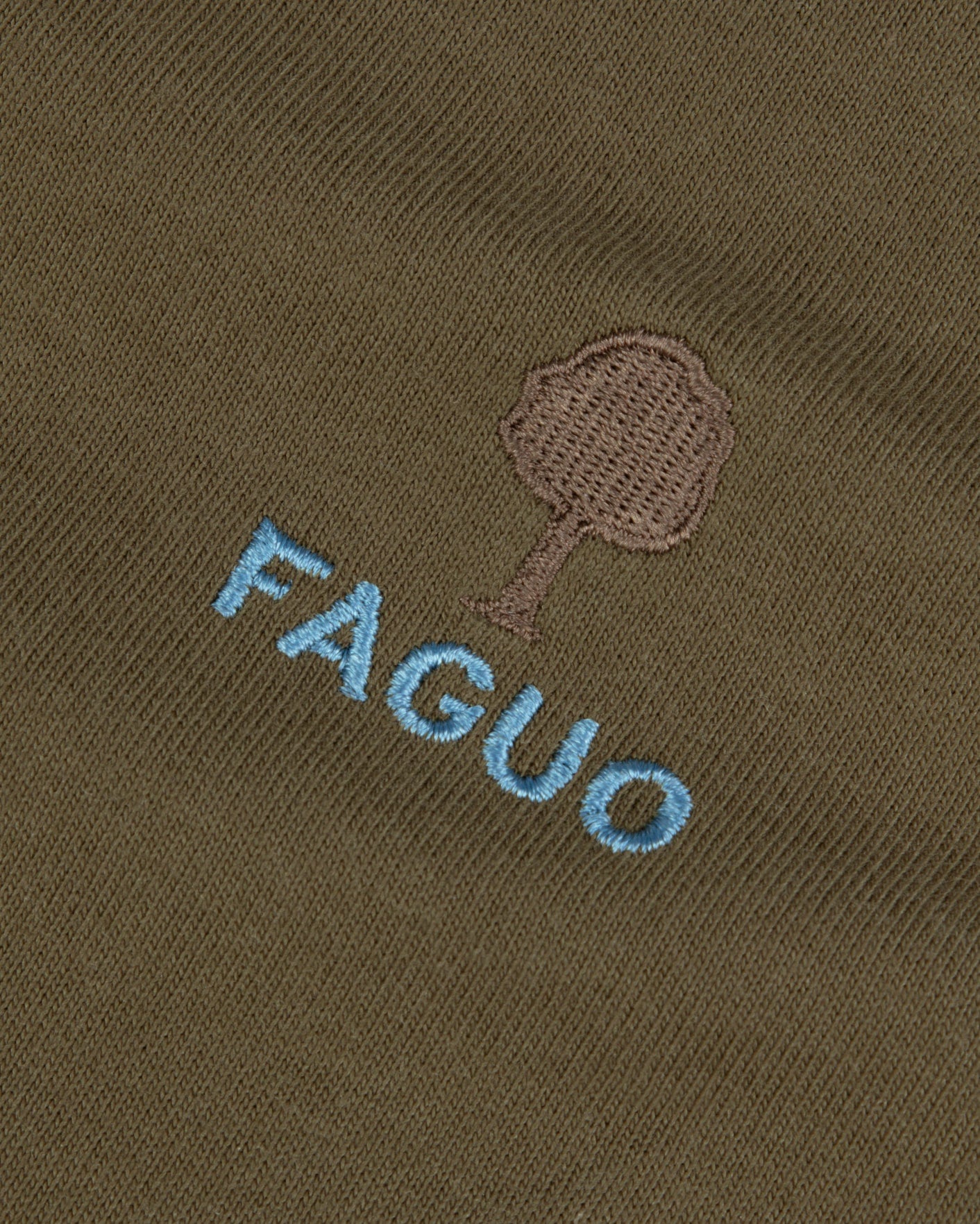 faguo-yellowstone-t-shirt-oversize-vert-olive-fonc-coton image 4