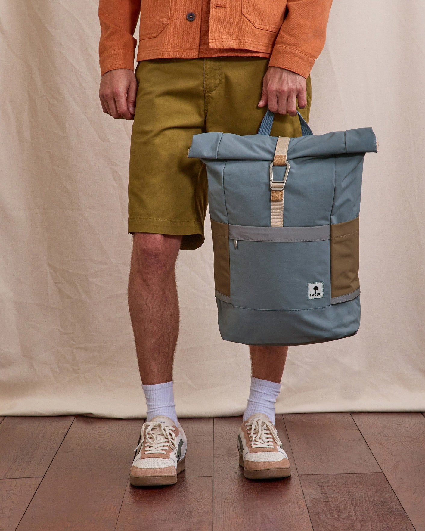 faguo-cycling-medium-sac-dos-v-lo-bleu-gris-convertible image 3
