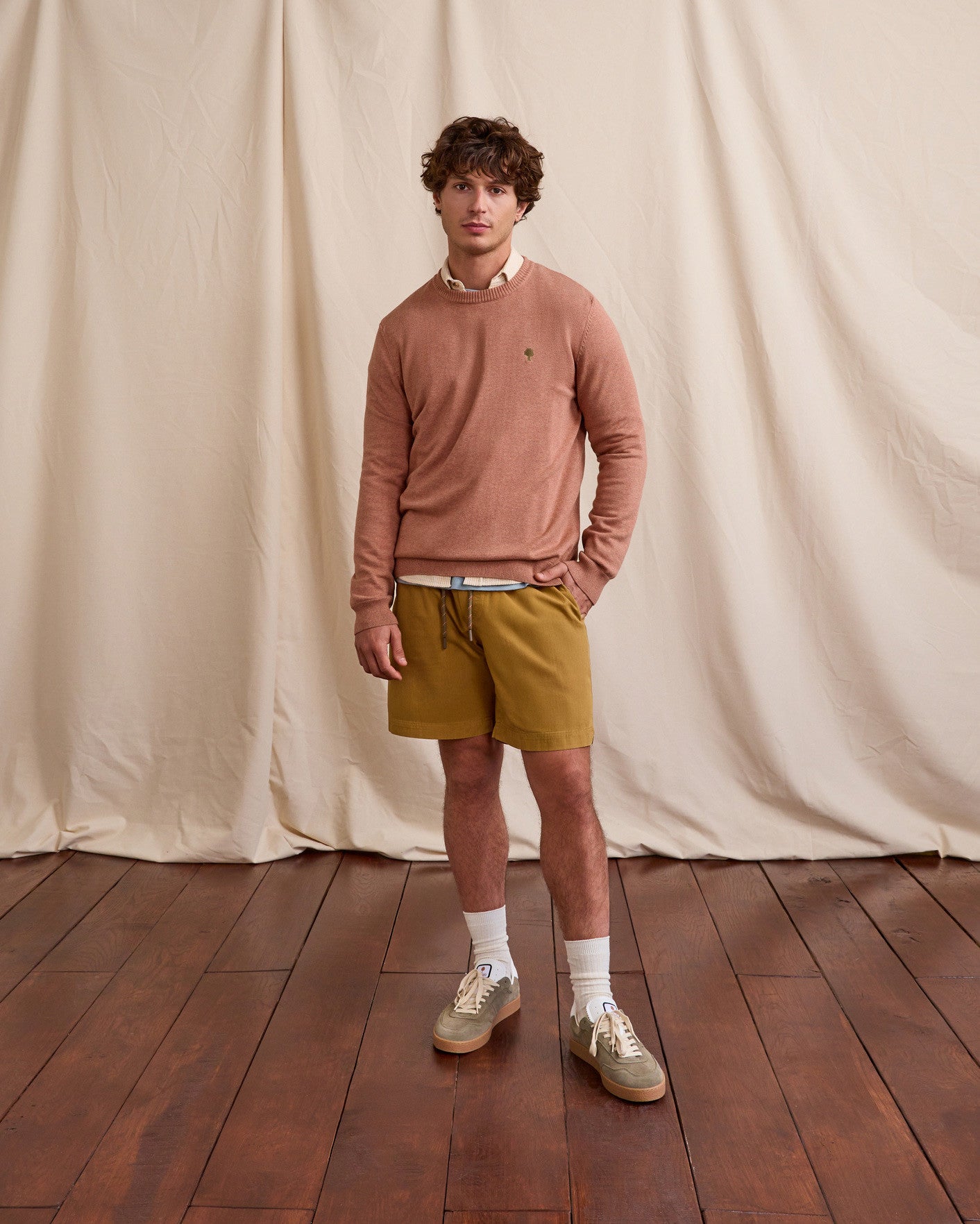 faguo-marly-pull-col-rond-homme-brique-clair-en-laine image 1