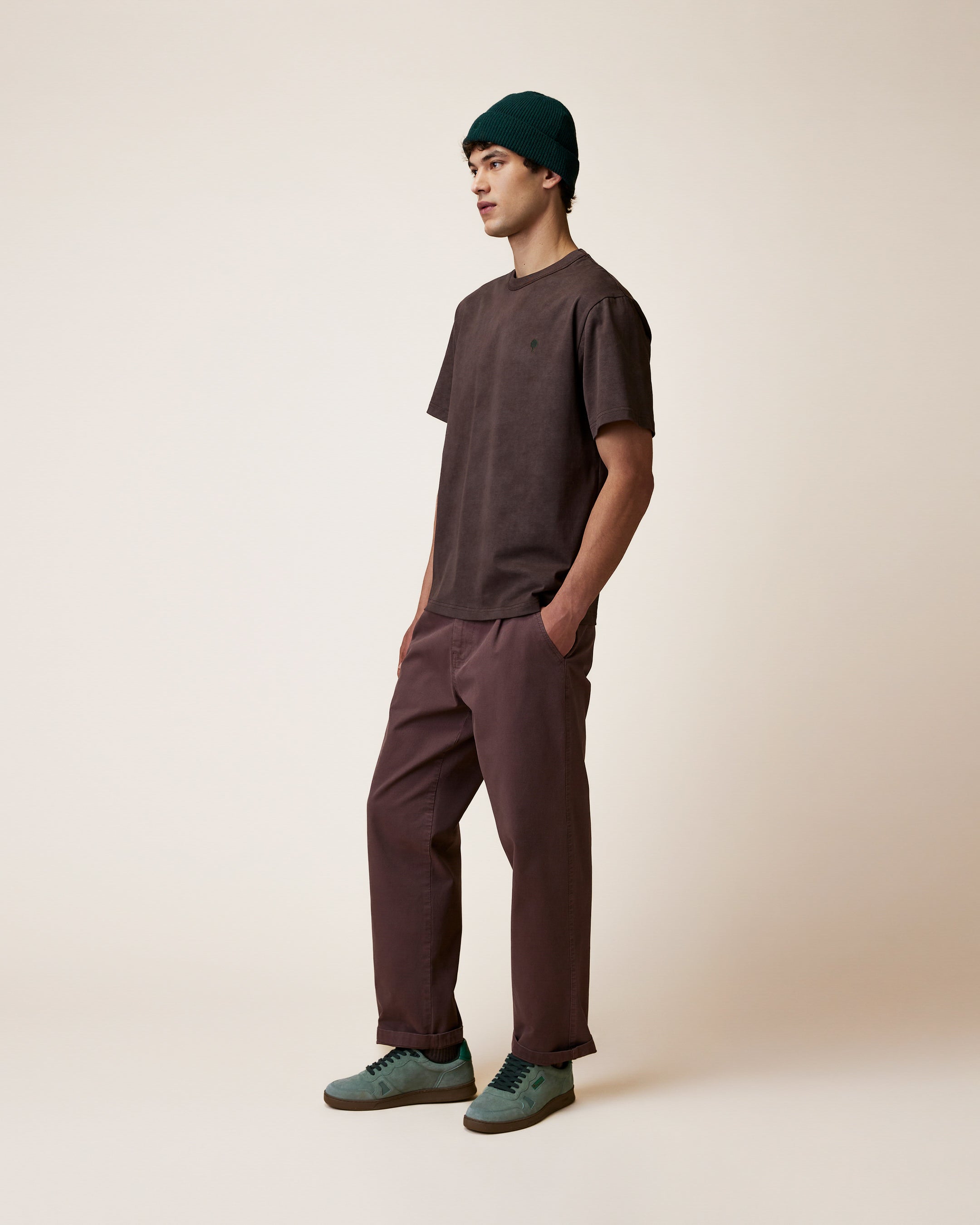 faguo-lugny-t-shirt-large-marron-et-taupe-homme image 4