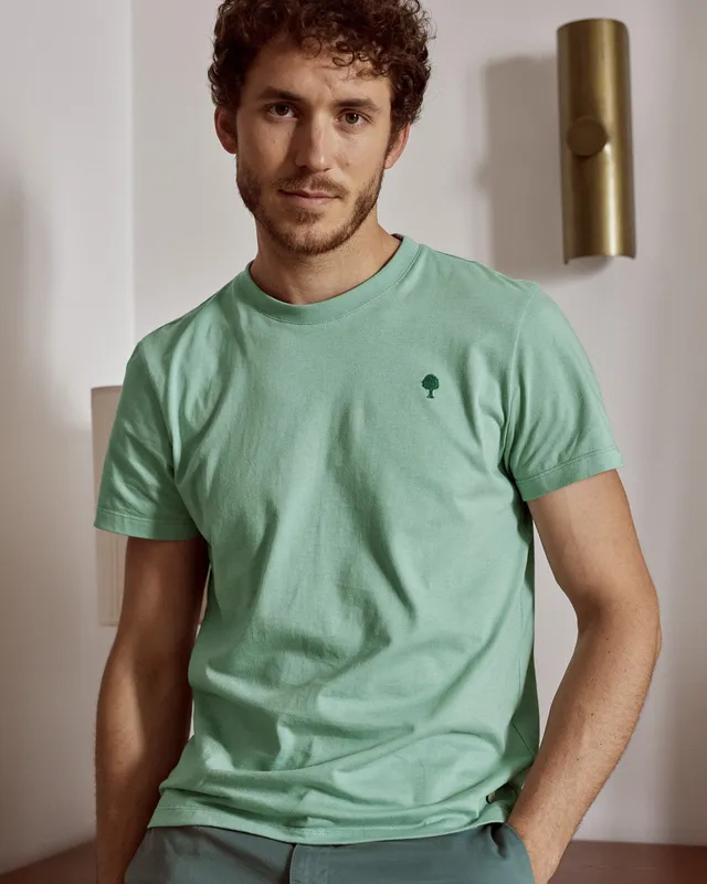 faguo-arcy-t-shirt-bleu-vert-coton-recycl-homme image 1