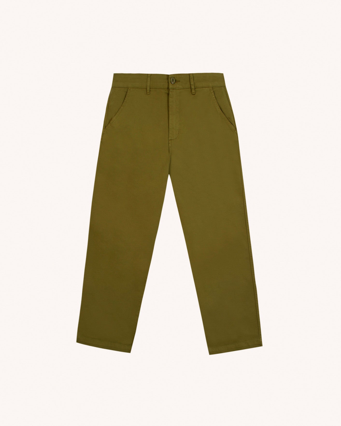 faguo-brix-regular-chino-kaki-fonc-coton-bio-droit image 2