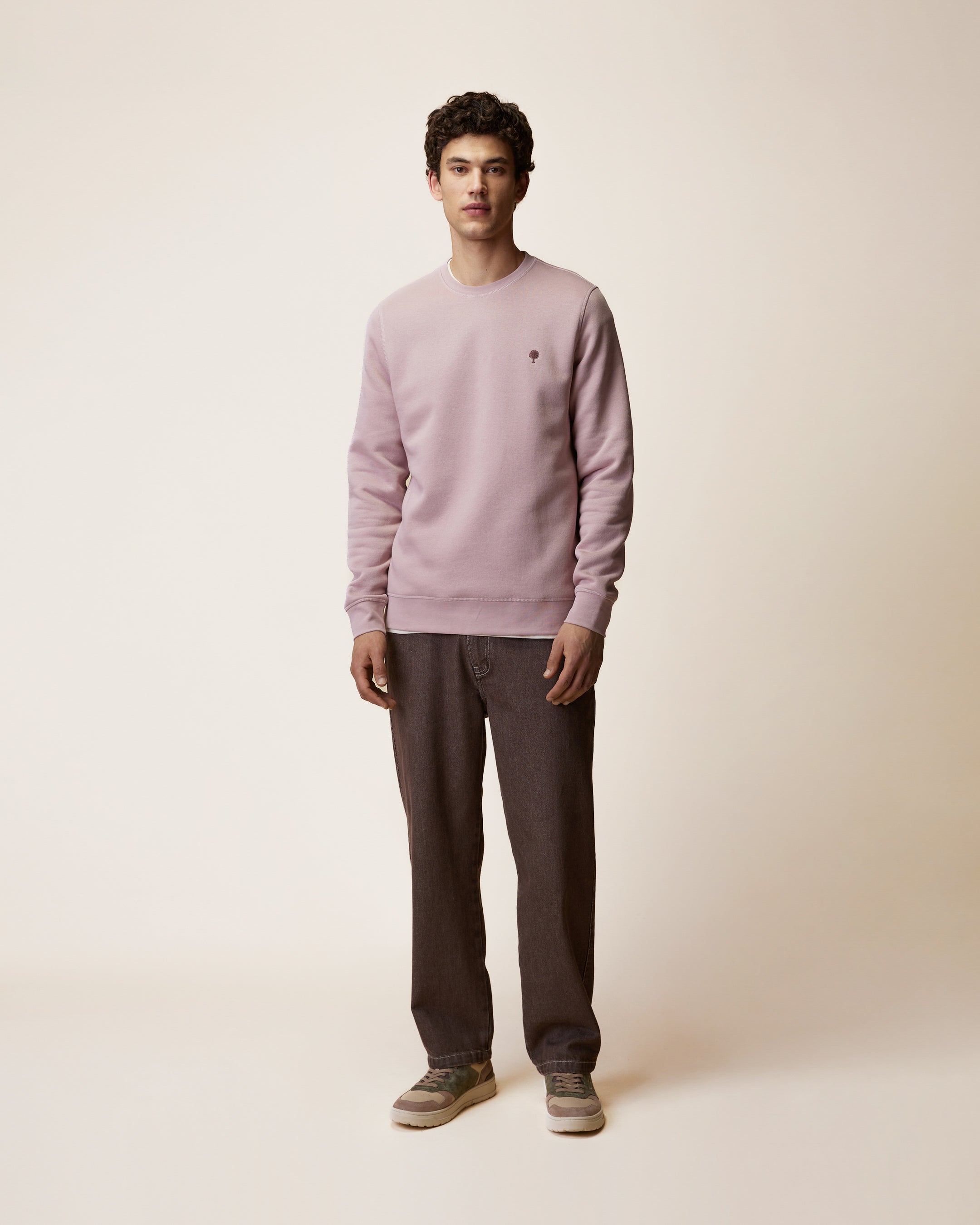 faguo-donzy-sweat-col-rond-mauve-homme image 4