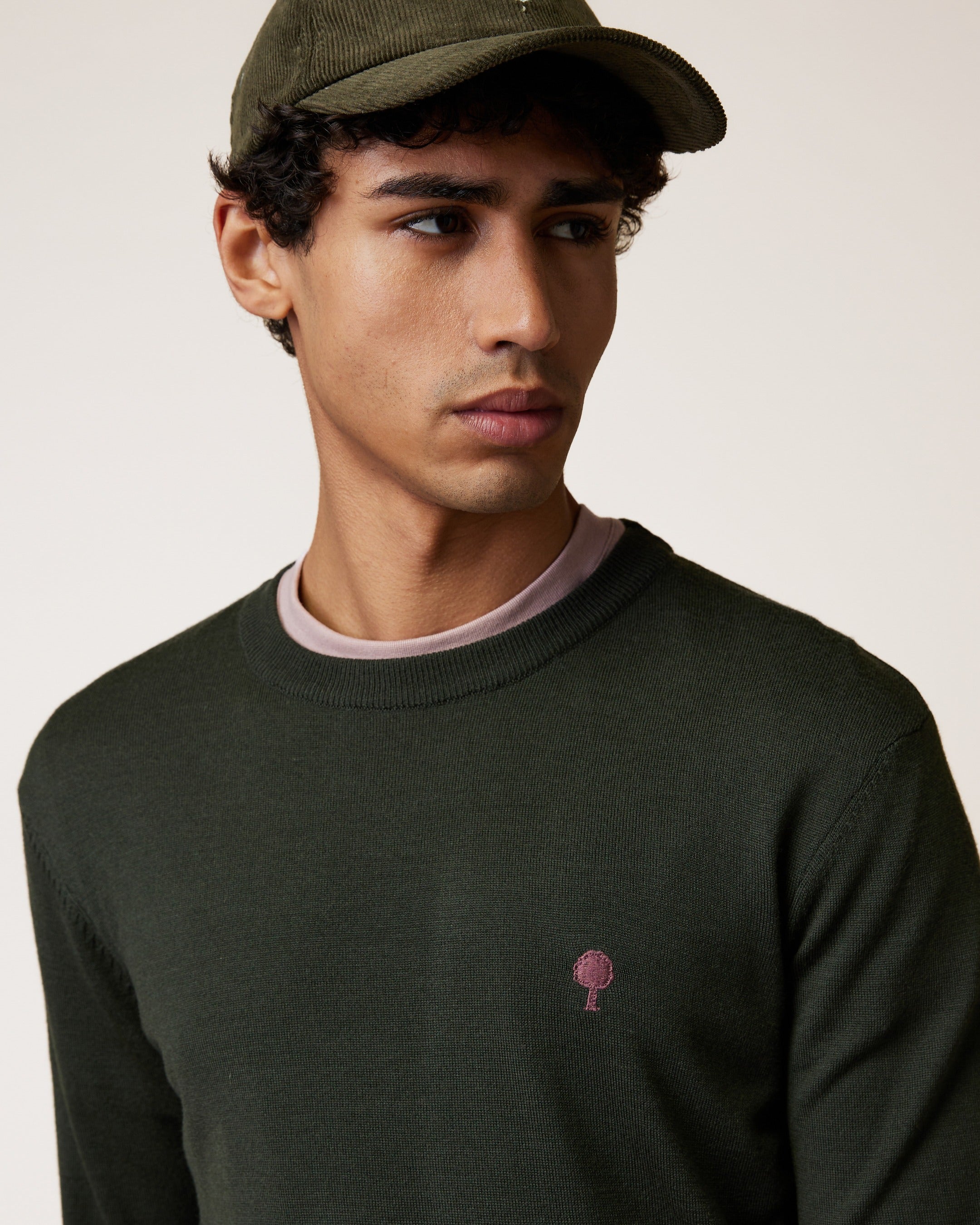 faguo-marly-pull-col-rond-laine-m-rinos-kaki-fonc-homme image 7