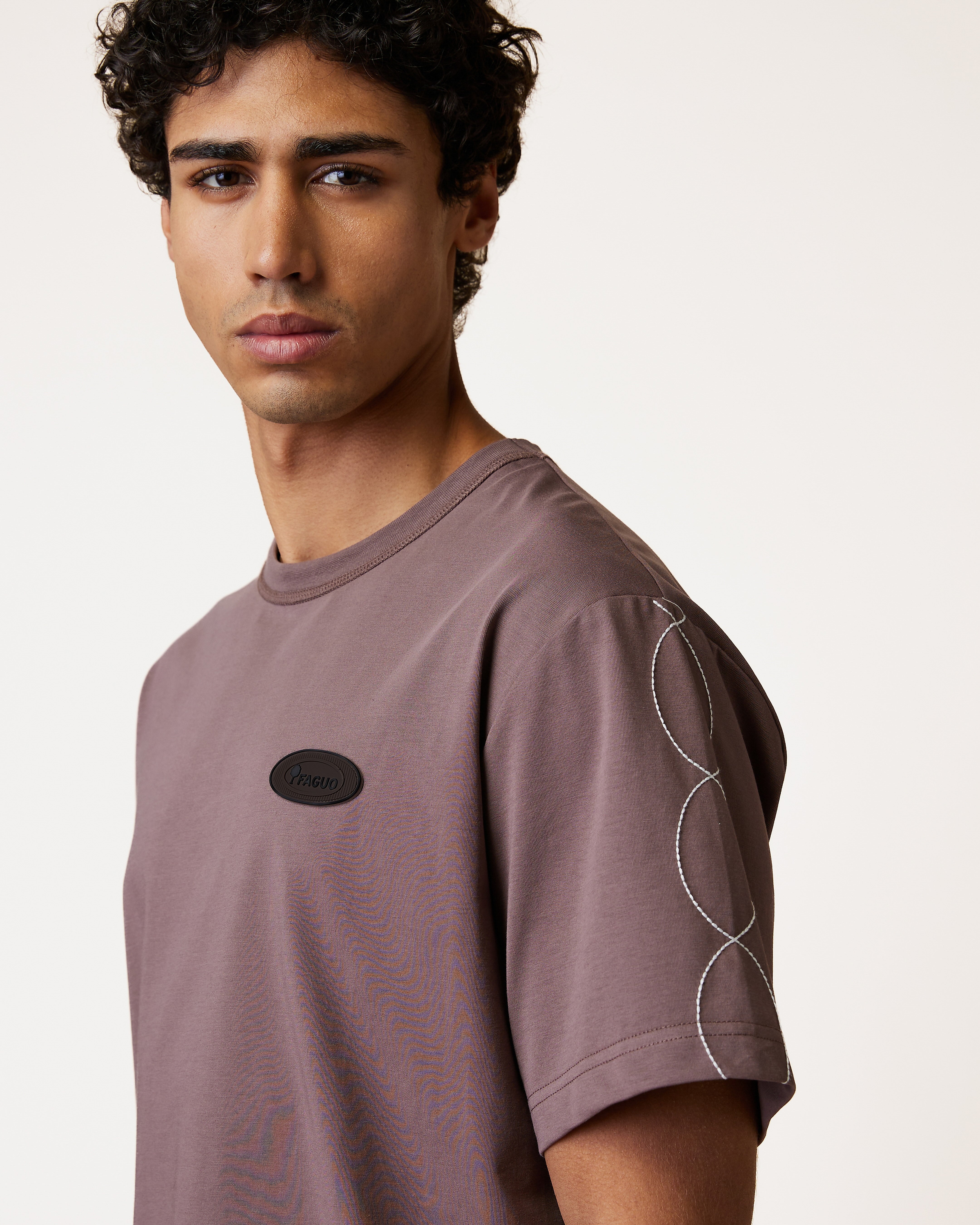 faguo-lugny-t-shirt-large-violet-gris-coton-recycl image 7
