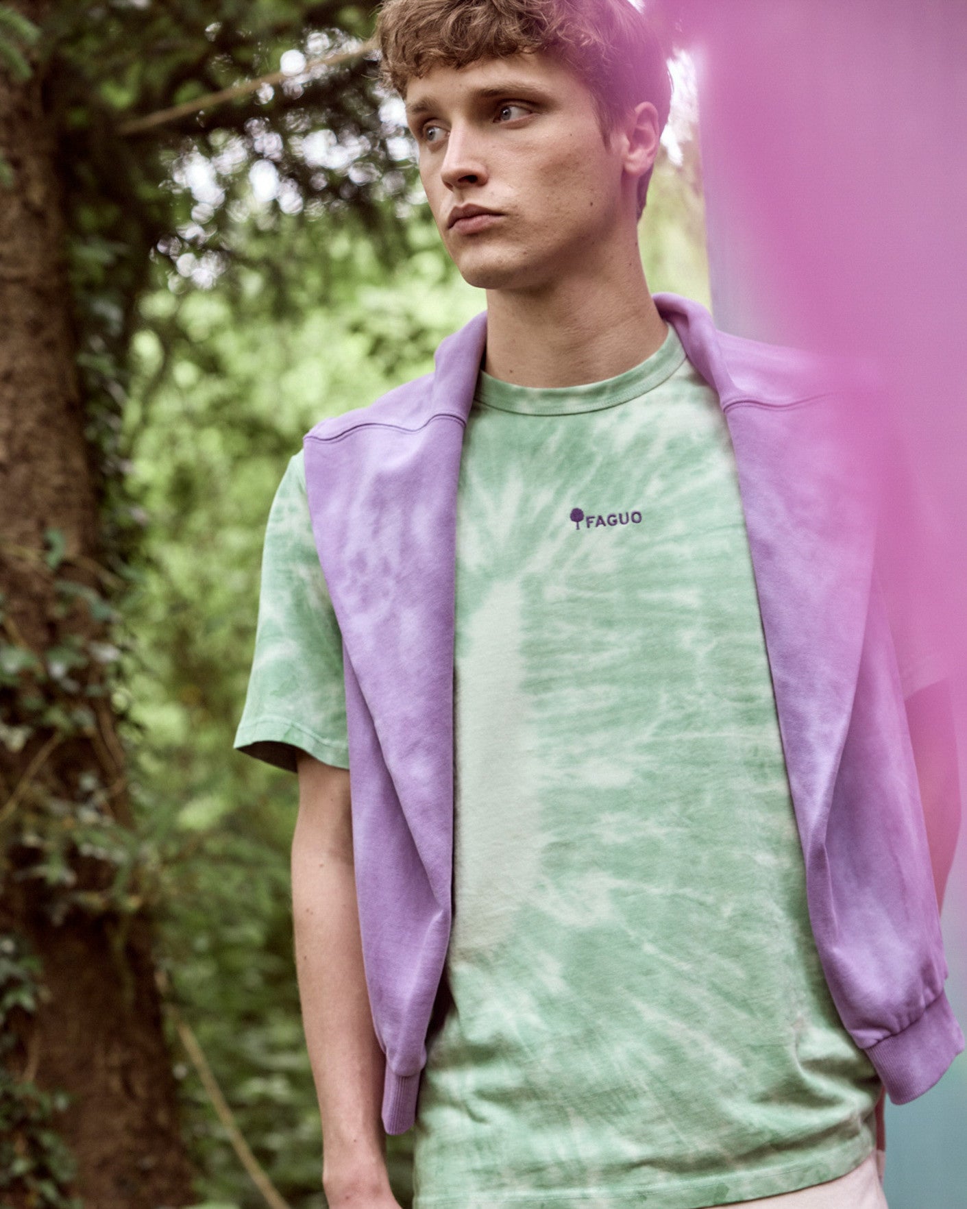 faguo-lugny-t-shirt-oversize-tie-and-dye-vert-menthe image 3