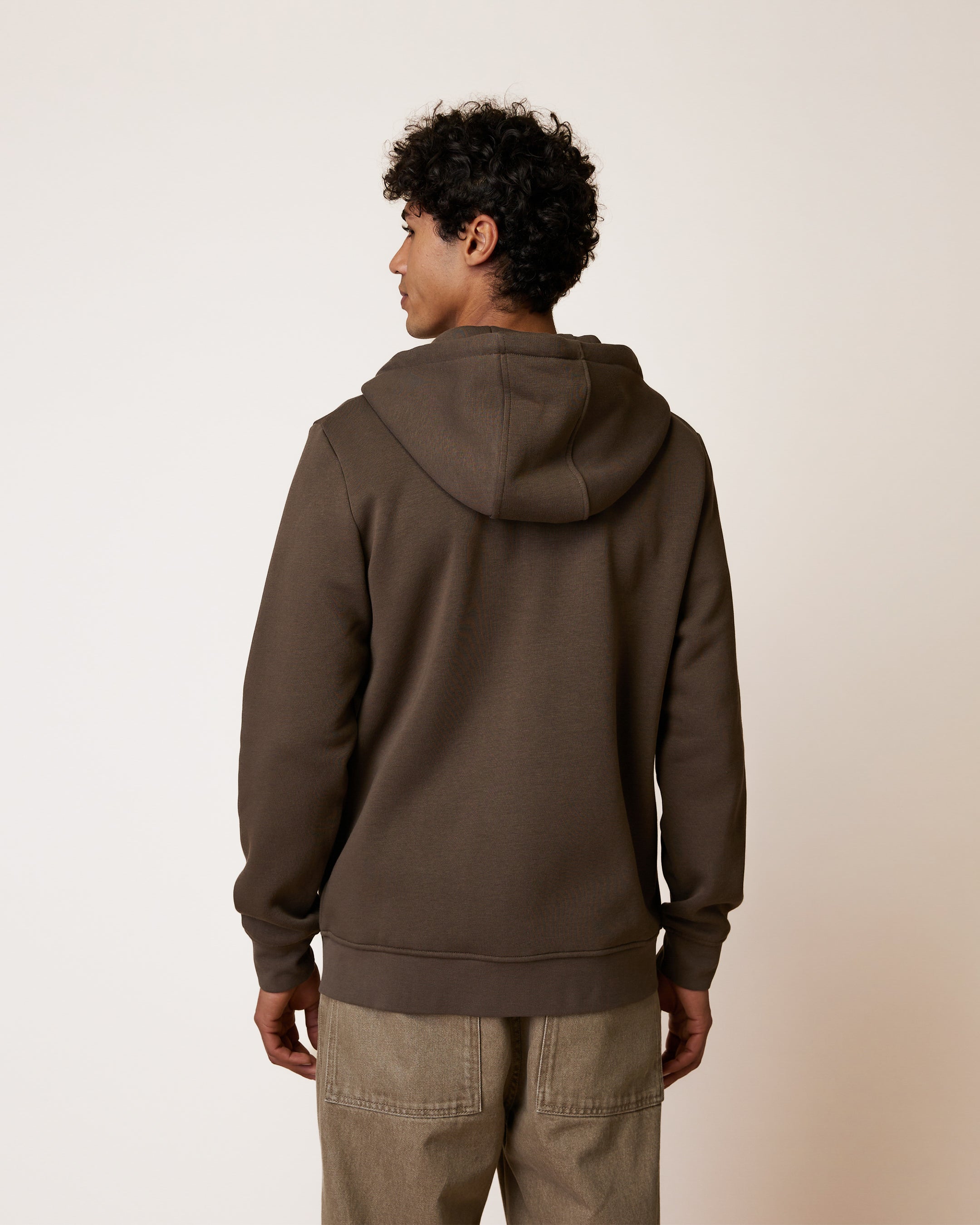 faguo-mesnil-sweat-zipp-capuche-marron-fonc image 5