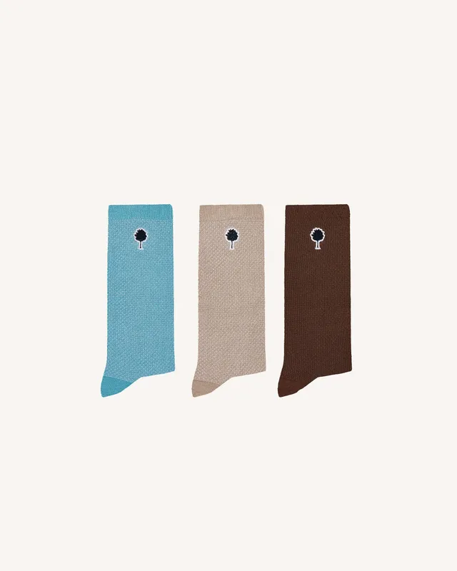 faguo-lot-de-3-paires-de-chaussettes-mi-hautes-beige-et-camel image 1