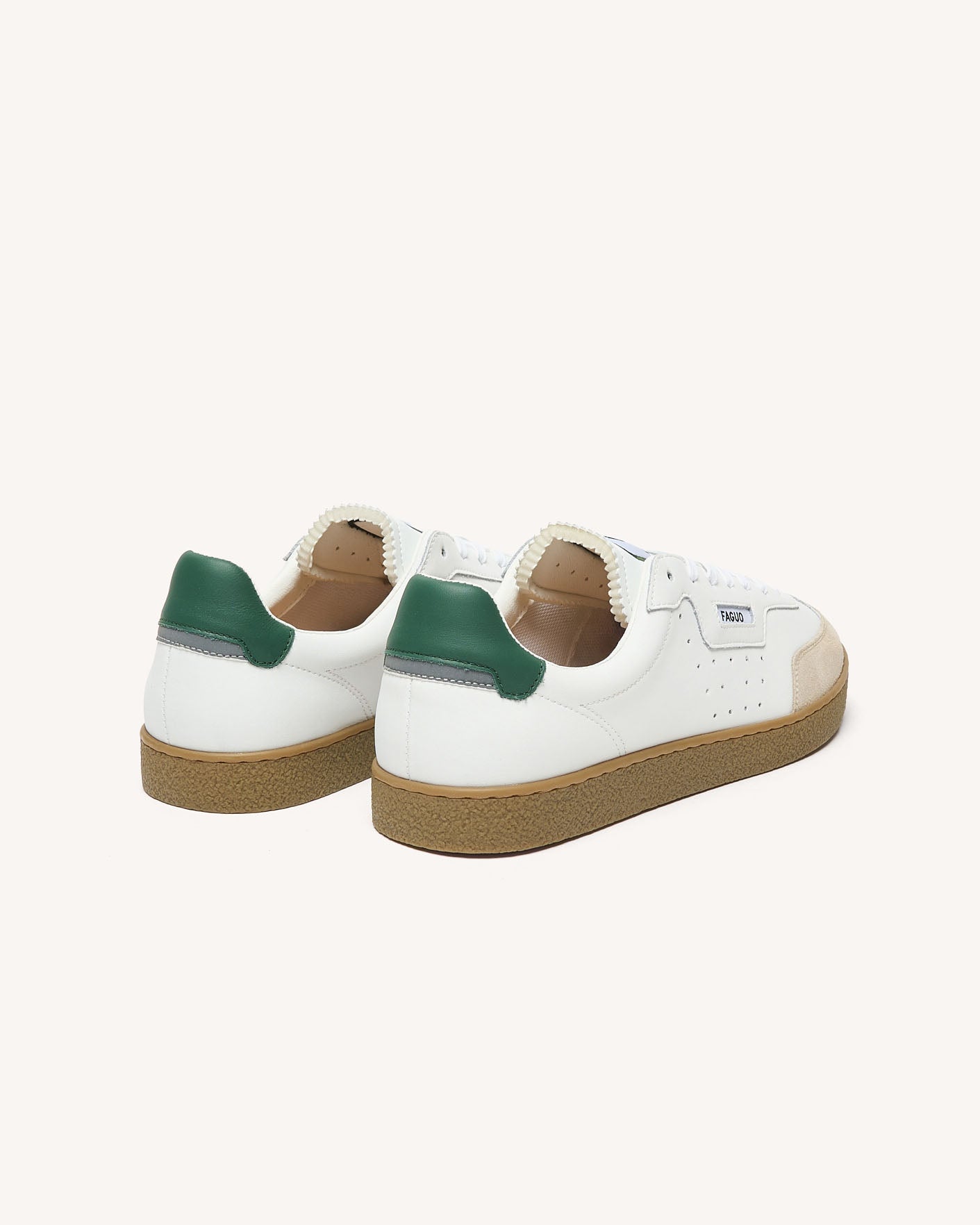 faguo-lumbo-baskets-en-cuir-blanc-et-vert image 3
