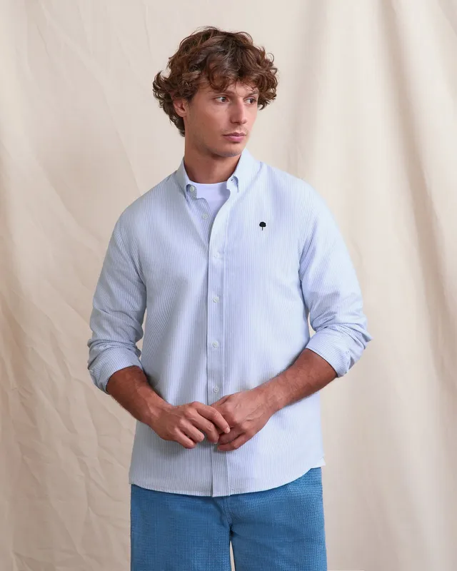 faguo-ivoy-chemise-ray-e-bleu-ciel-homme-coupe-droite image 1