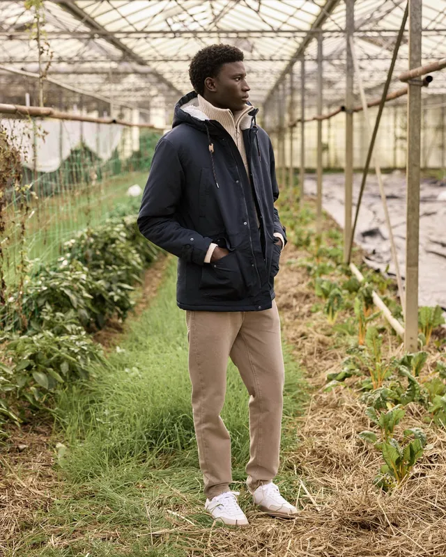 faguo-vernon-parka-imperm-able-bleu-marine-sherpa image 1