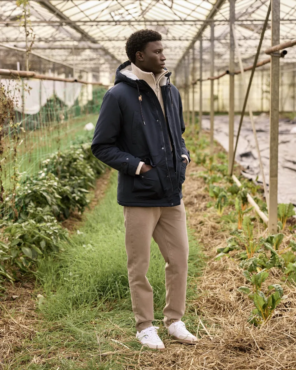 faguo-vernon-parka-imperm-able-bleu-marine-sherpa image 1