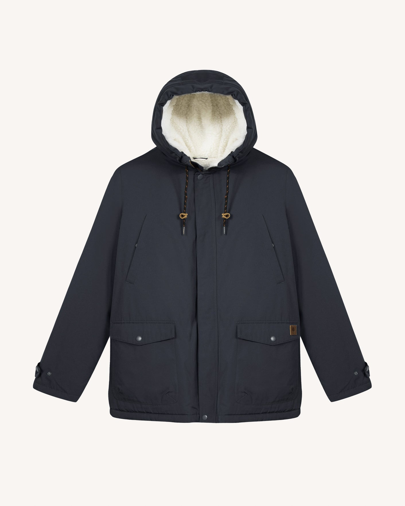 faguo-vernon-parka-imperm-able-bleu-marine-sherpa image 2