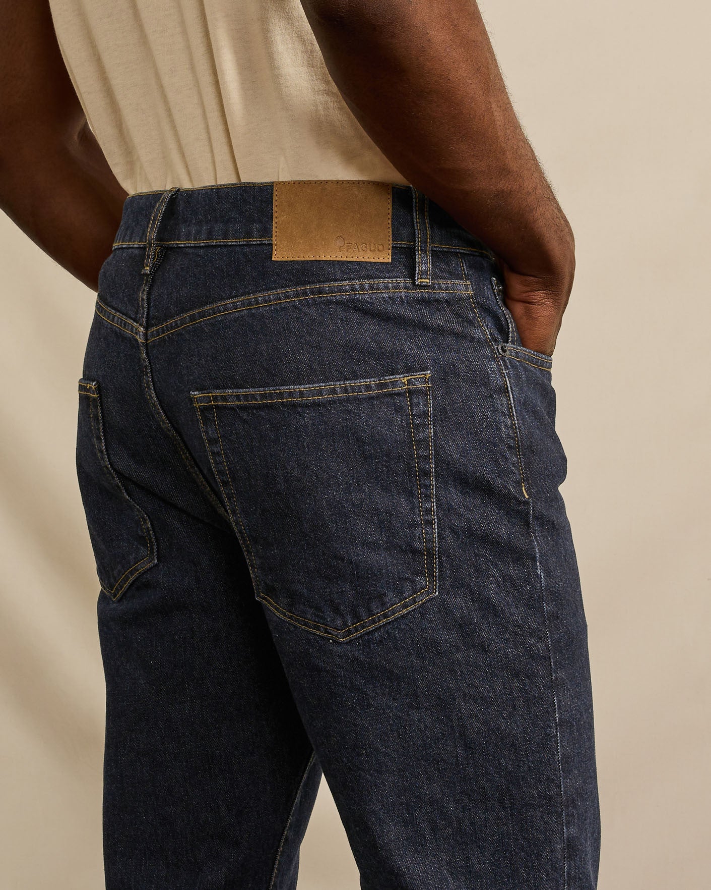 faguo-denim-tapered-jean-tapered-denim-brut-coton-recycl-homme image 5