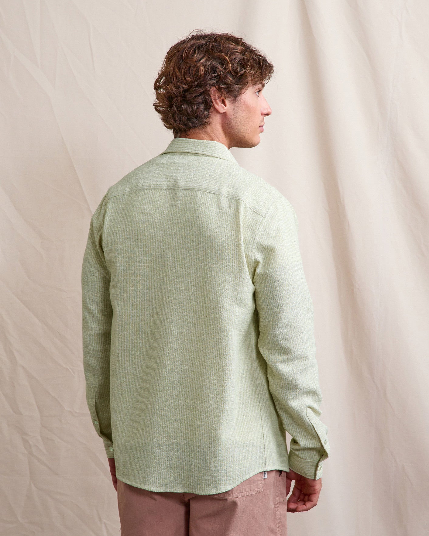 faguo-iraty-chemise-homme-ray-e-cru-vert-clair image 6