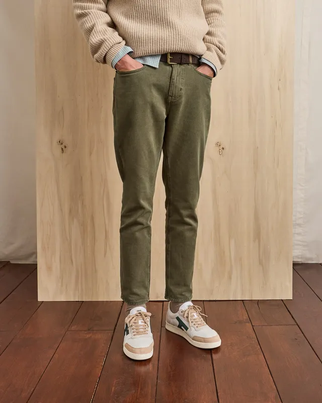 faguo-tapered-jean-homme-marron-coton-recycl-coupe-fusel-e image 1