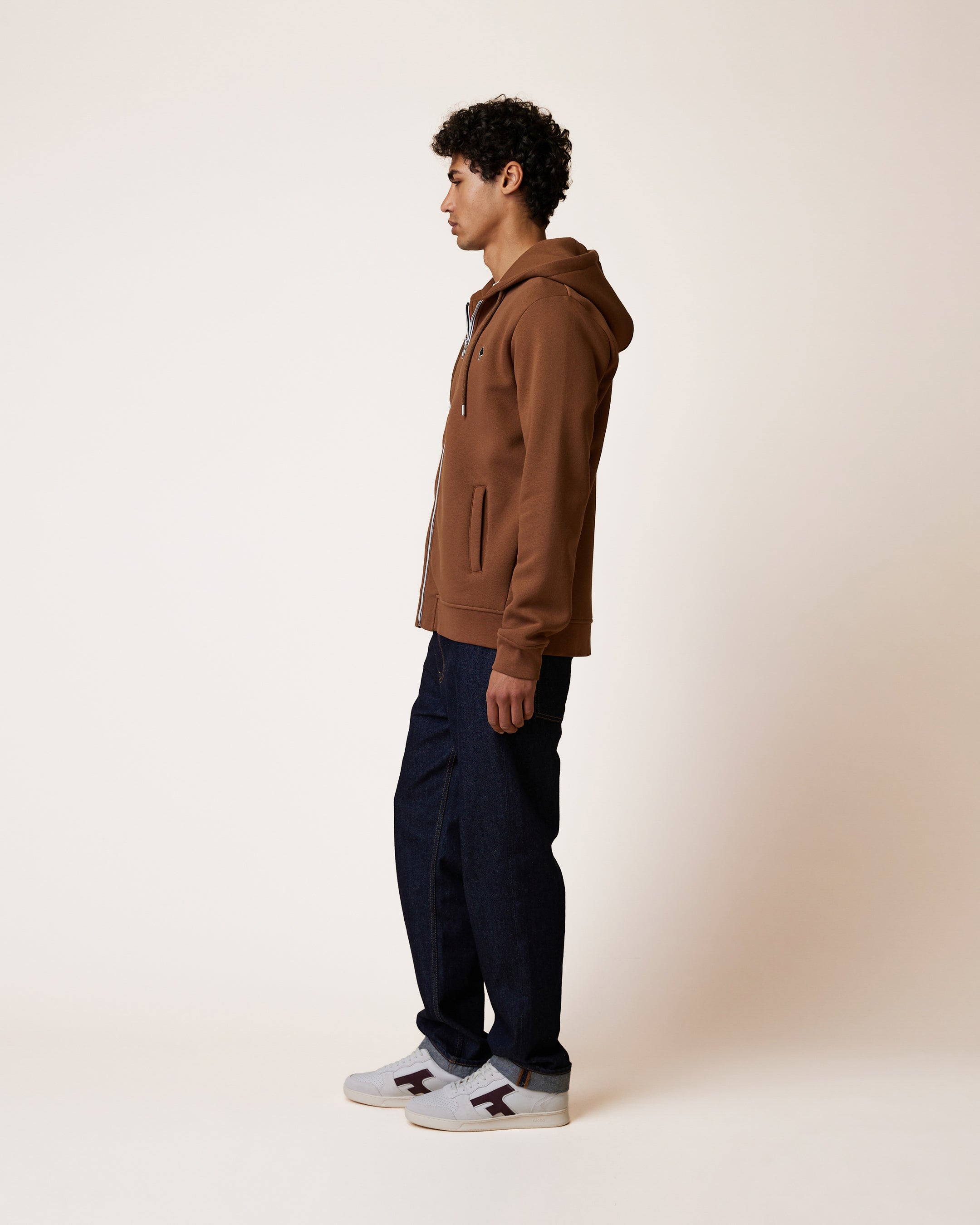 faguo-mesnil-sweat-zipp-capuche-camel image 6