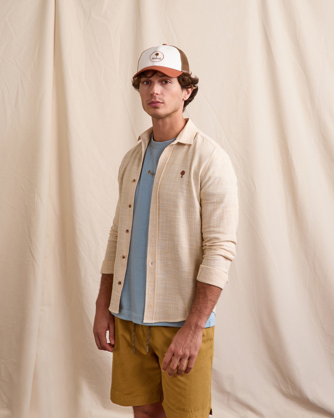 faguo-trucker-casquette-terracotta-camel image 5