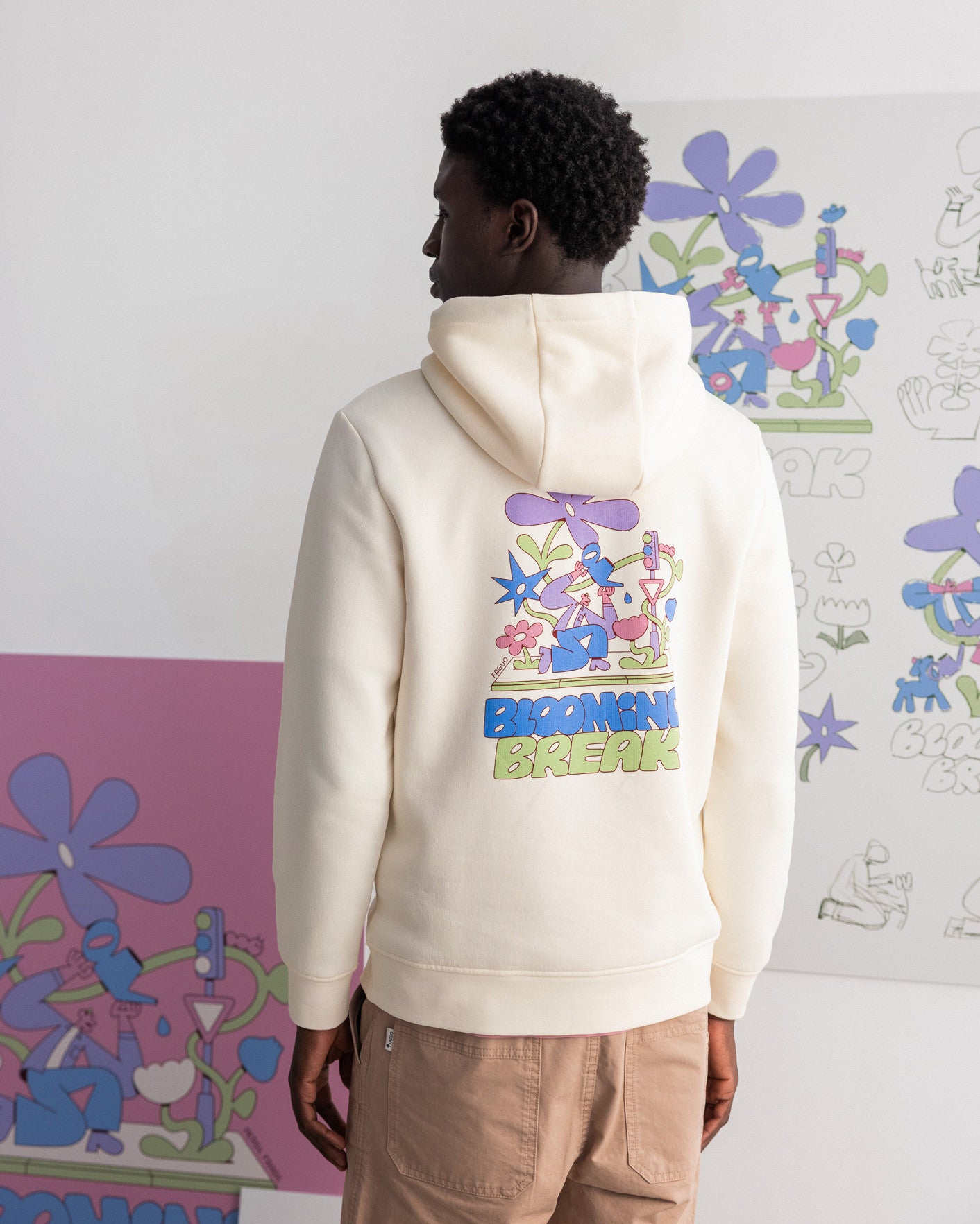 faguo-dirac-sweat-capuche-imprim-cru-molleton image 3