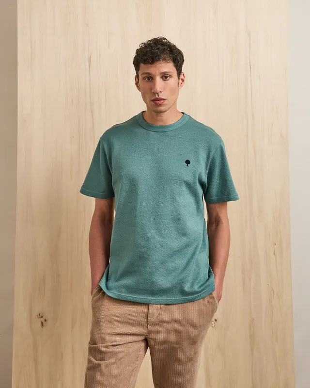 faguo-lugny-t-shirt-vert-clair-coton-coupe-loose image 1