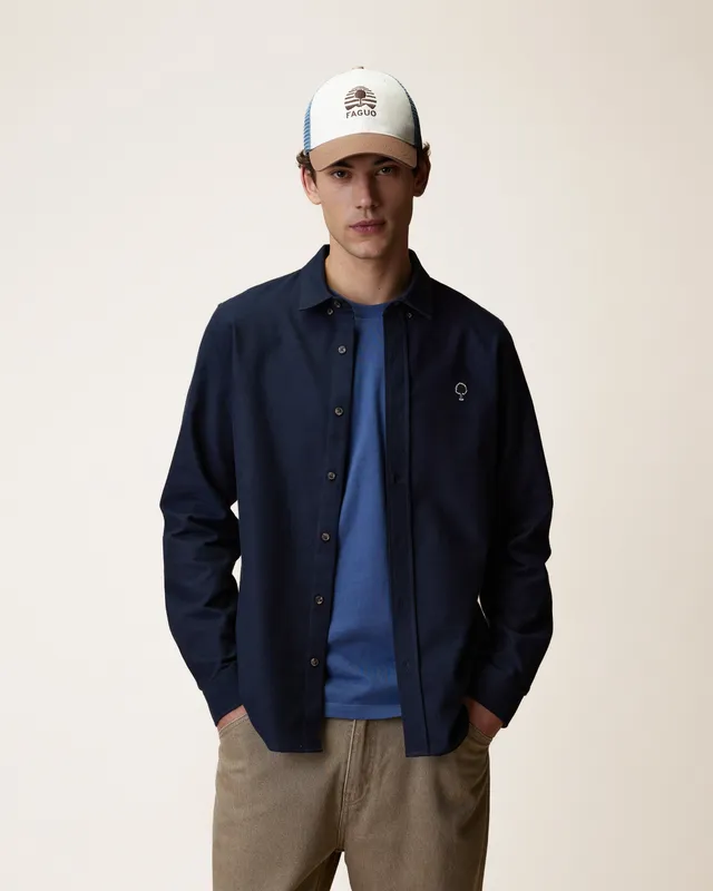 faguo-ivoy-chemise-homme-bleu-marine image 1