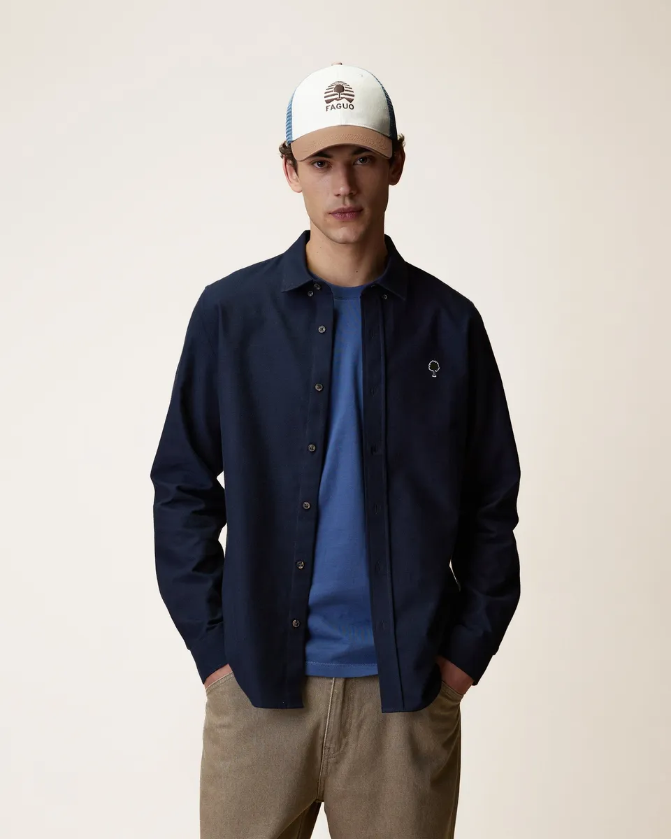 faguo-ivoy-chemise-homme-bleu-marine image 1
