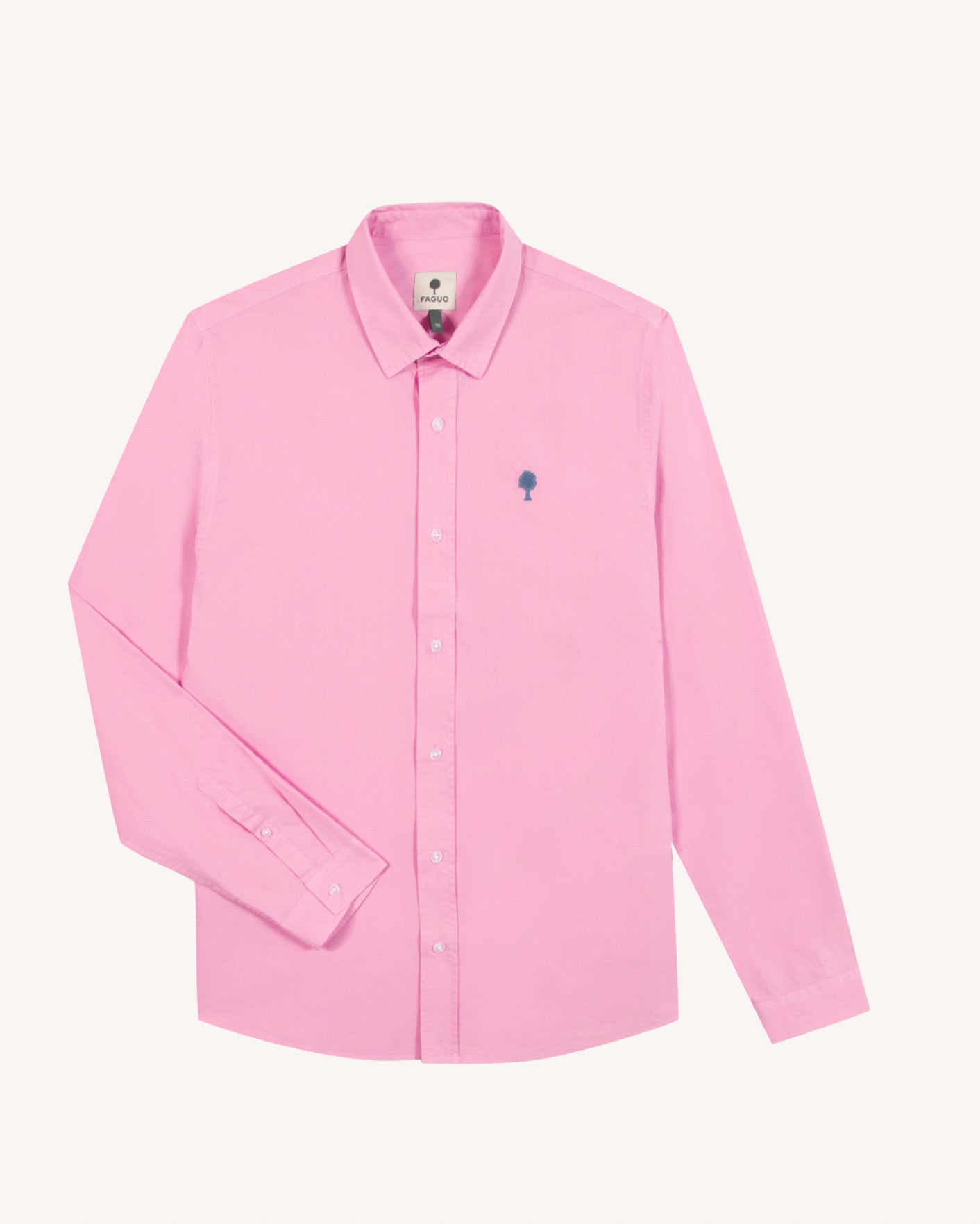 faguo-iraty-chemise-homme-rose-popeline image 2