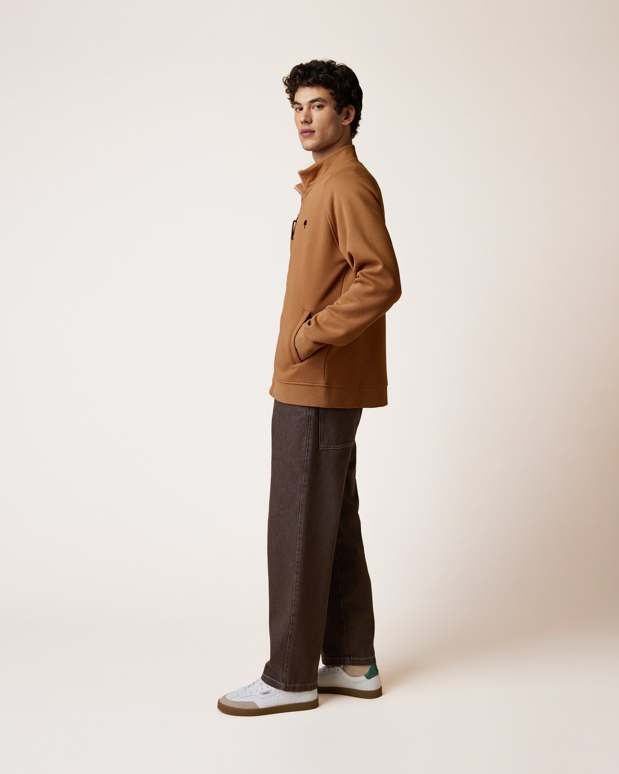 faguo-horte-veste-sweat-zipp-homme-camel-zip-bicolore image 4