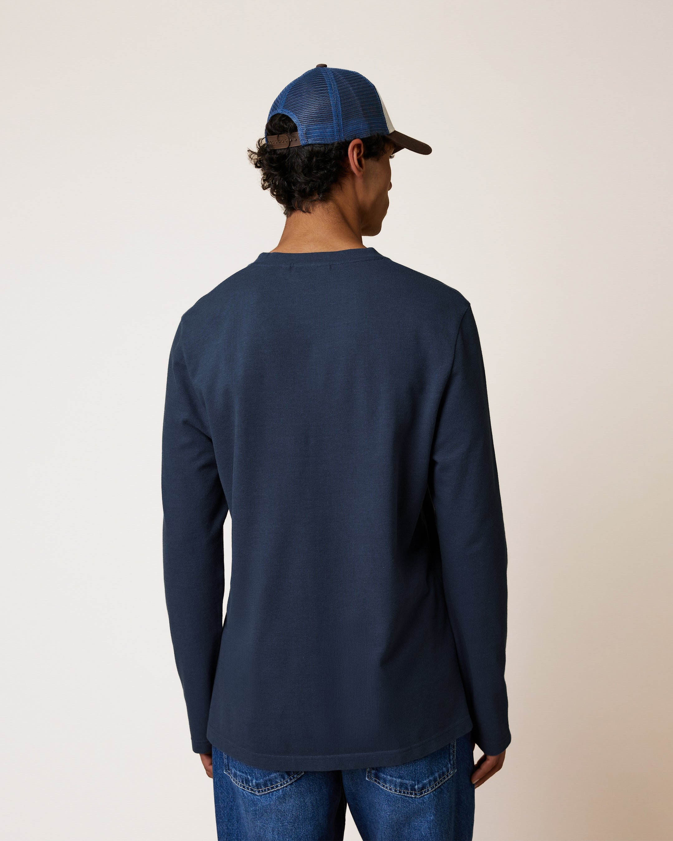 faguo-bailly-t-shirt-manches-longues-bleu-coton-recycl image 7