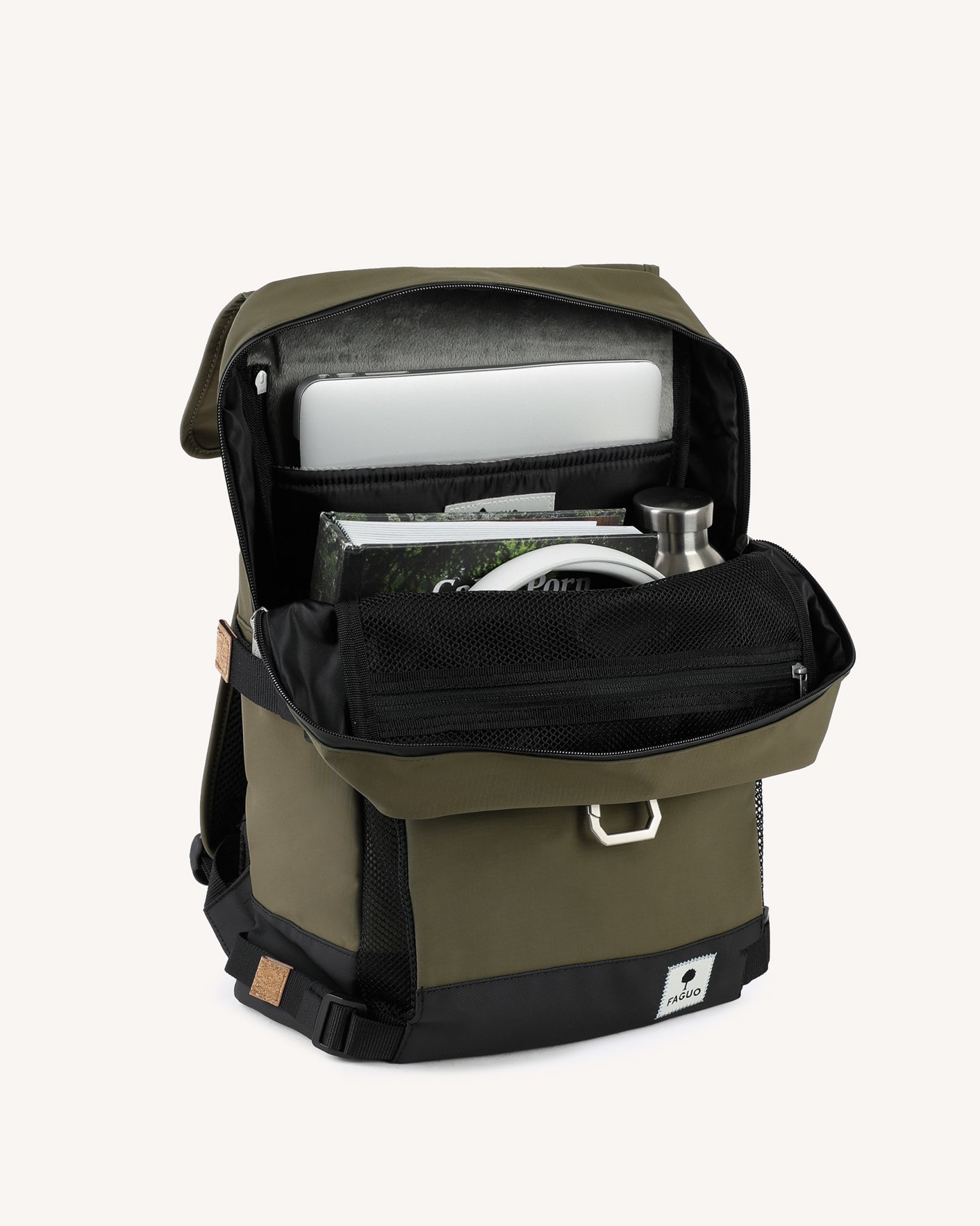 faguo-commuter-2-0-sac-dos-v-lo-kaki-et-noir-13-pouces image 4