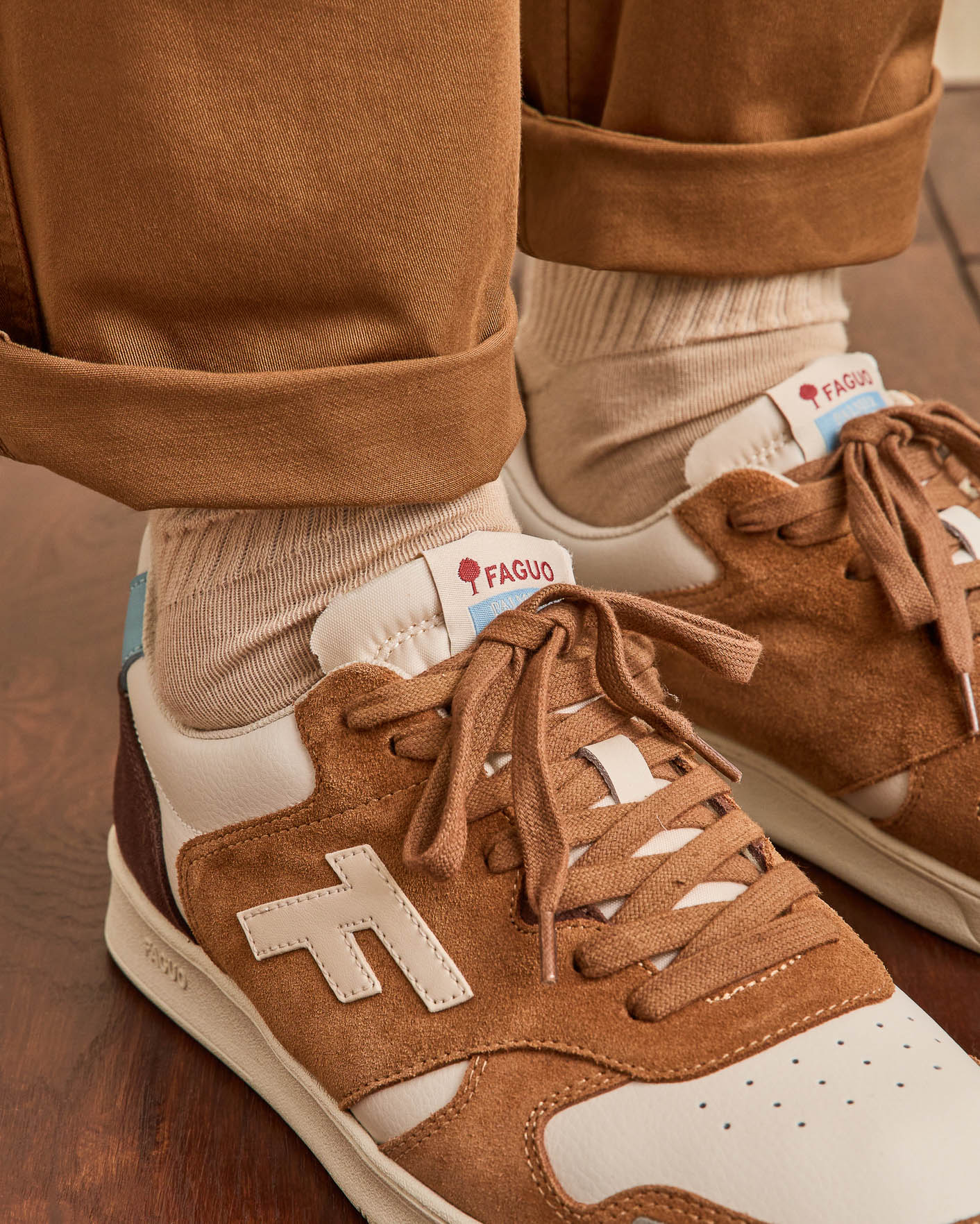 faguo-palmer-baskets-cuir-et-su-de-cr-me-beige-clair image 3