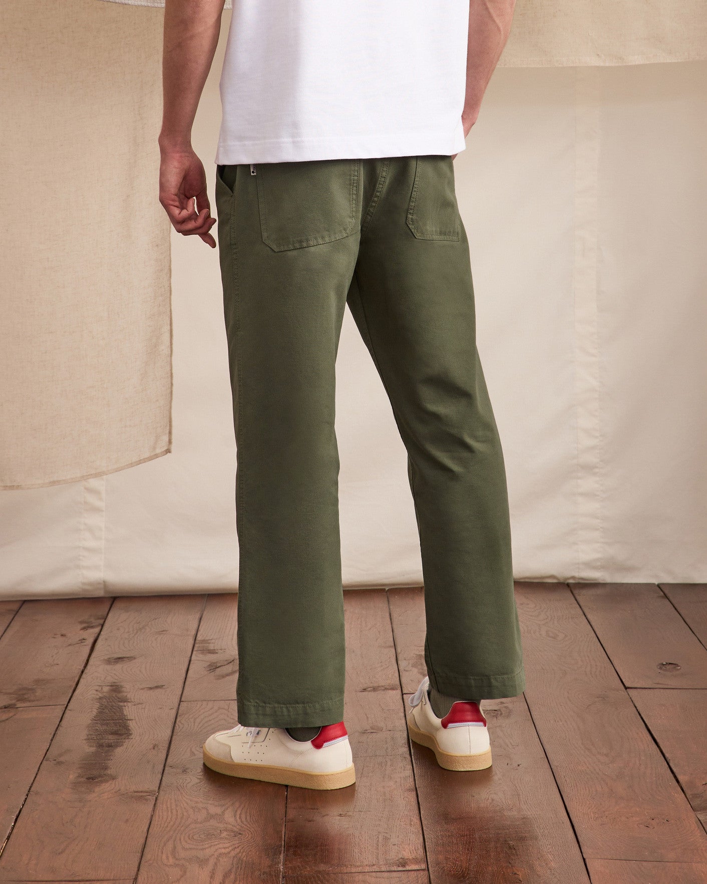 faguo-hagenau-chino-vert-kaki-canvas-droit image 5