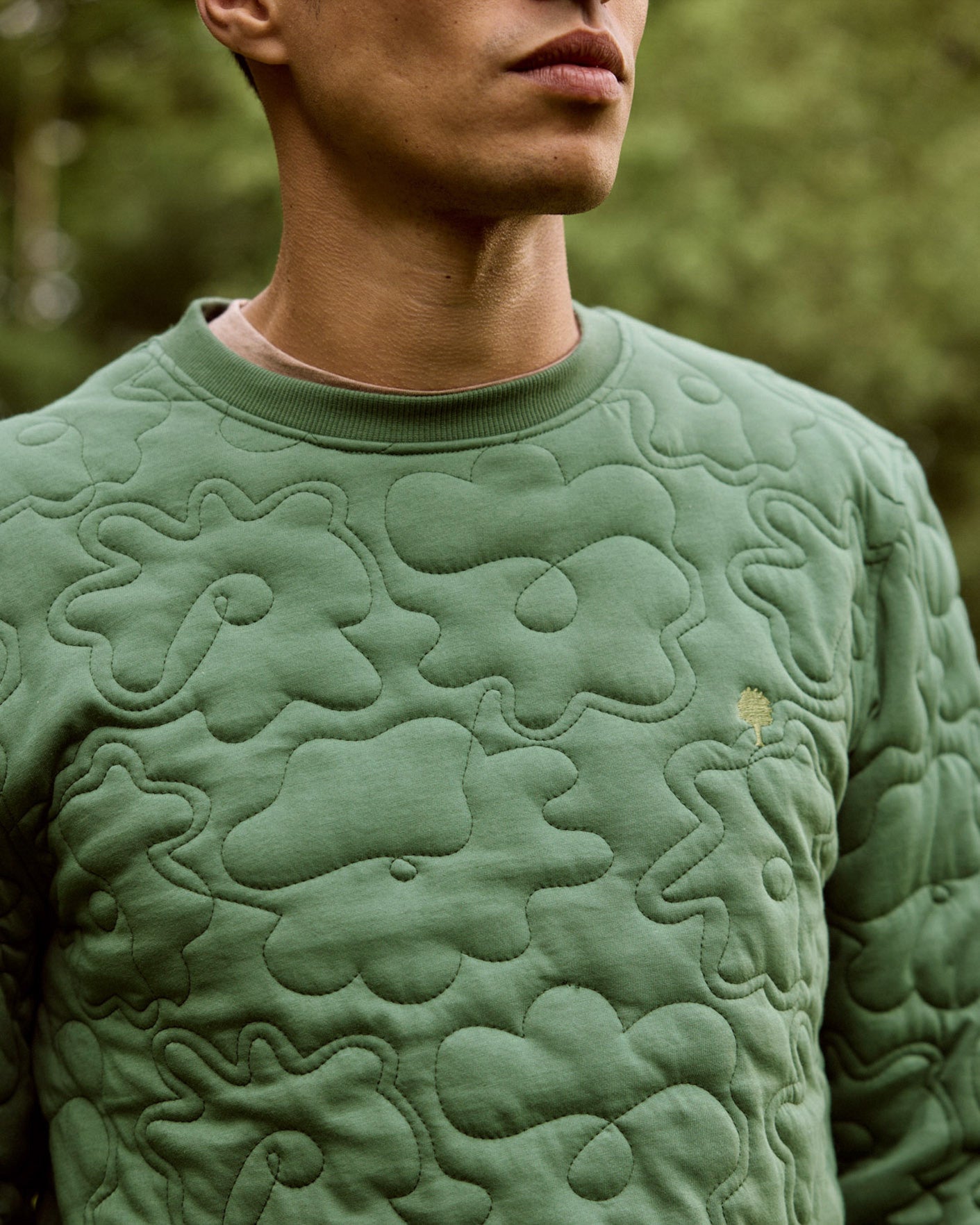 faguo-bussy-sweat-col-rond-homme-vert-sapin image 5