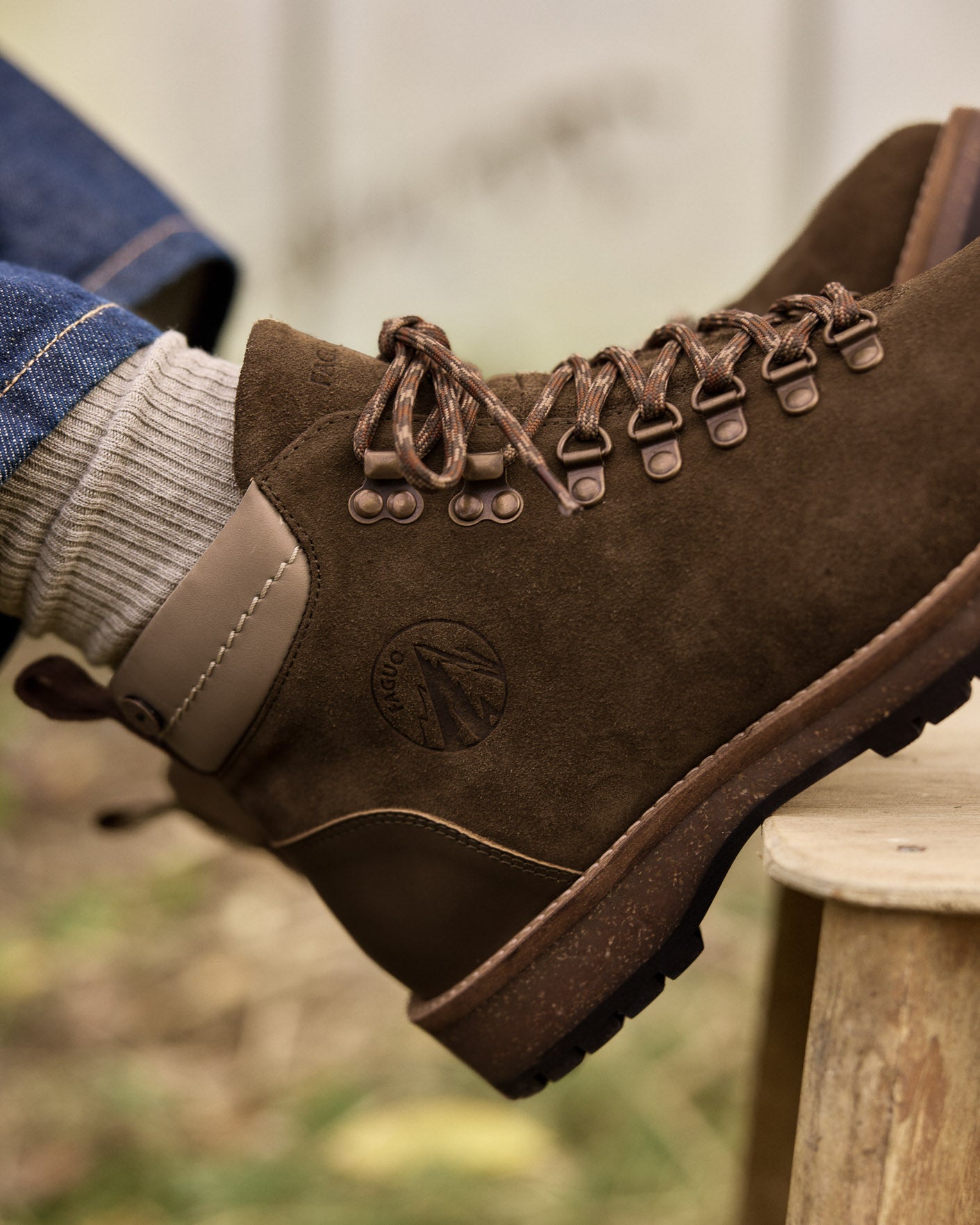 faguo-hawthorn-chaussures-su-de-et-cuir-kaki-montagne image 3