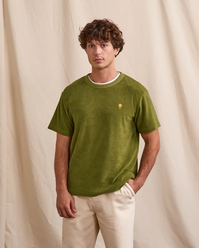 faguo-lugny-t-shirt-oversize-ponge-kaki-fonc image 1