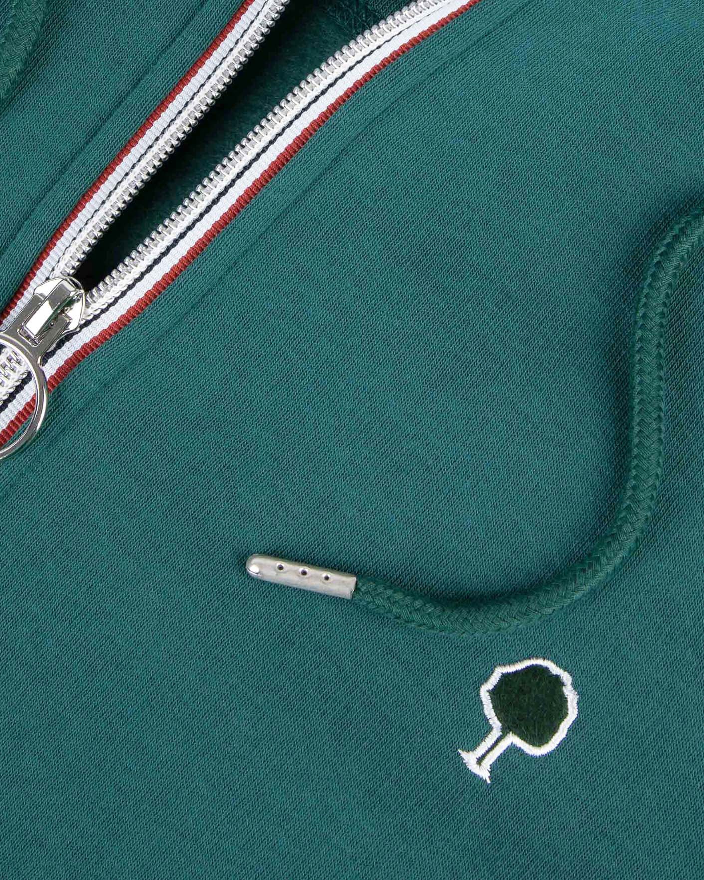 faguo-mesnil-vert-clair-sweat-zipp-capuche-homme image 5