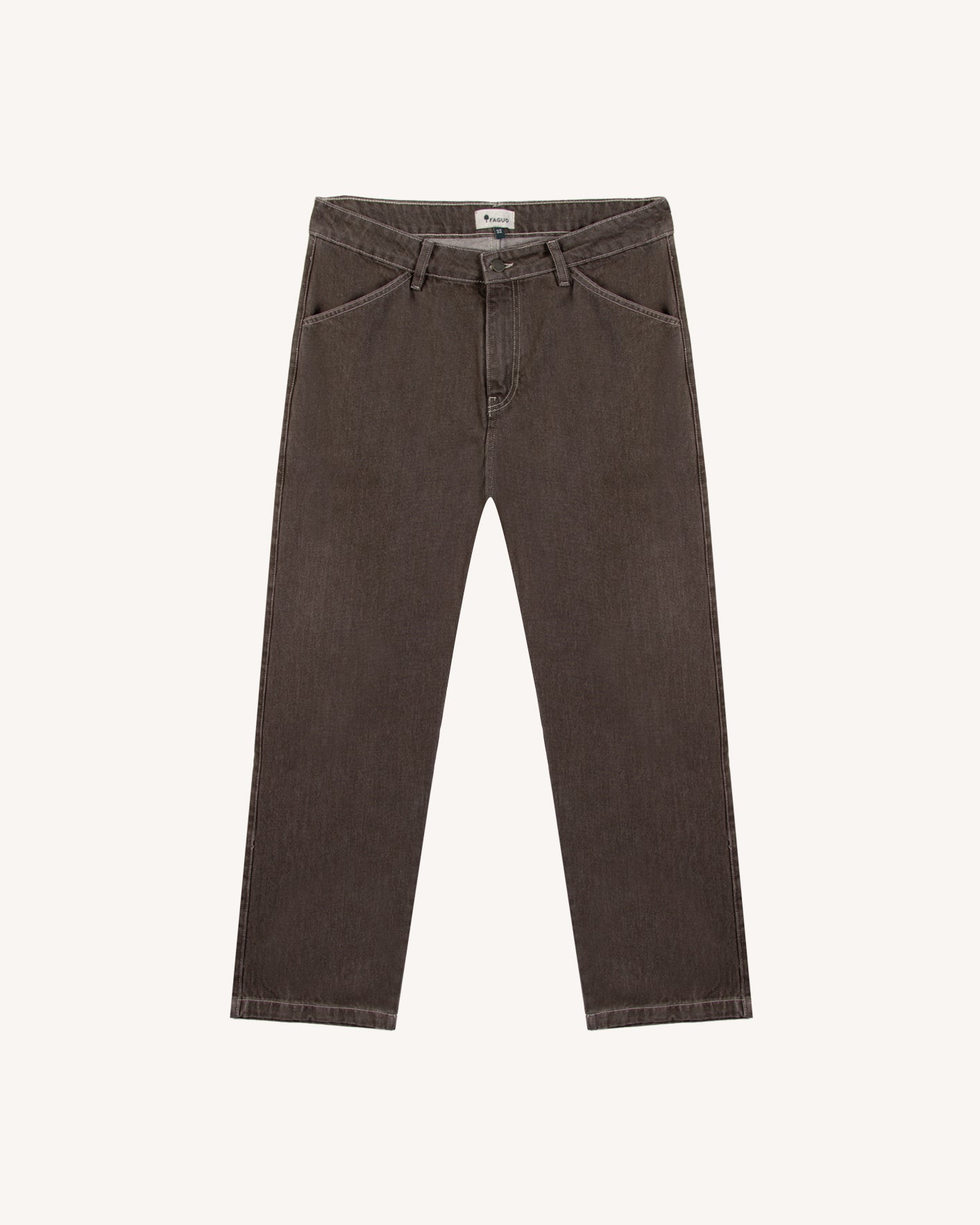 faguo-denim-loose-jean-chocolat-coton-recycl image 4