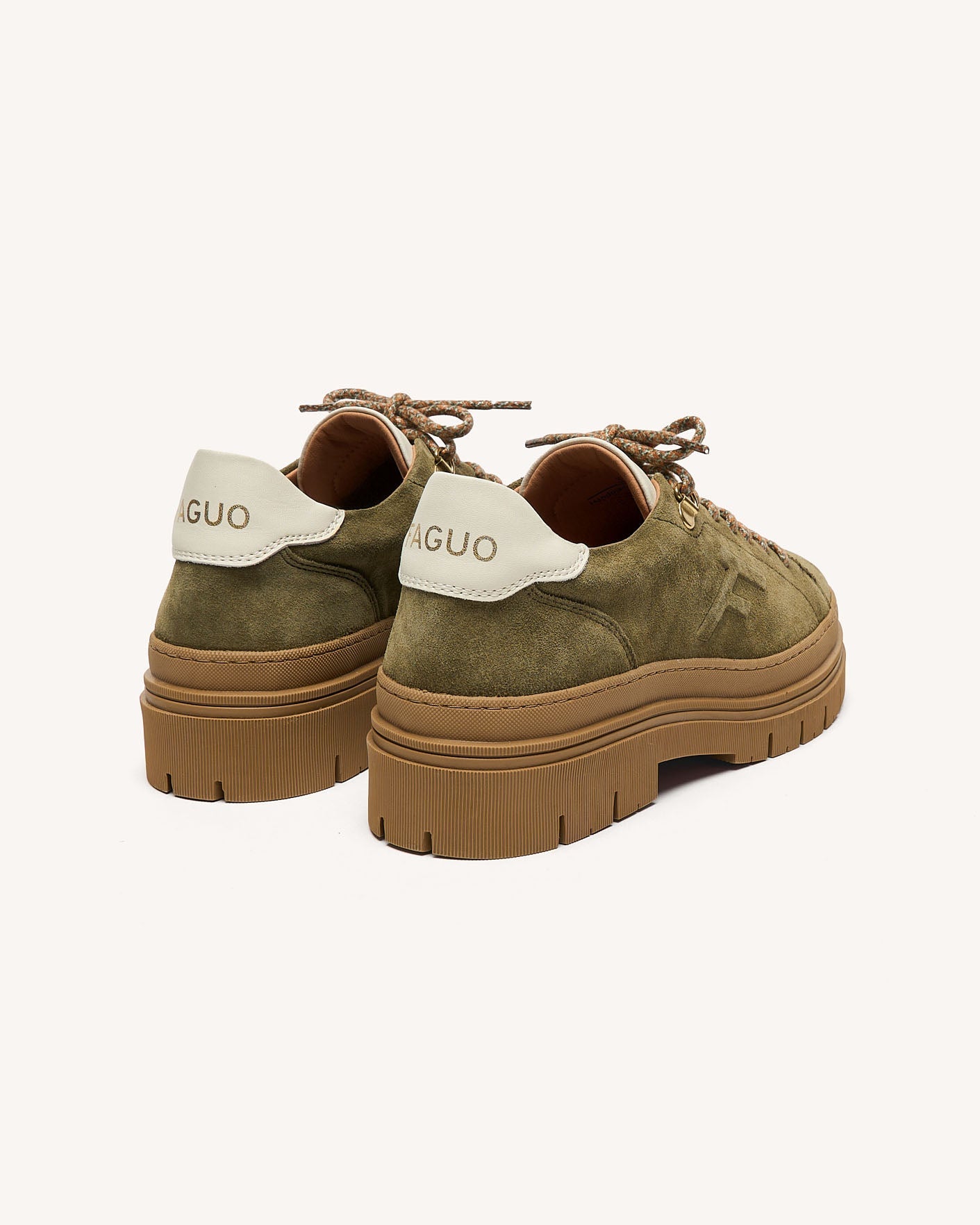 faguo-marblewood-chaussures-basses-femme-en-cuir-su-de-kaki image 6