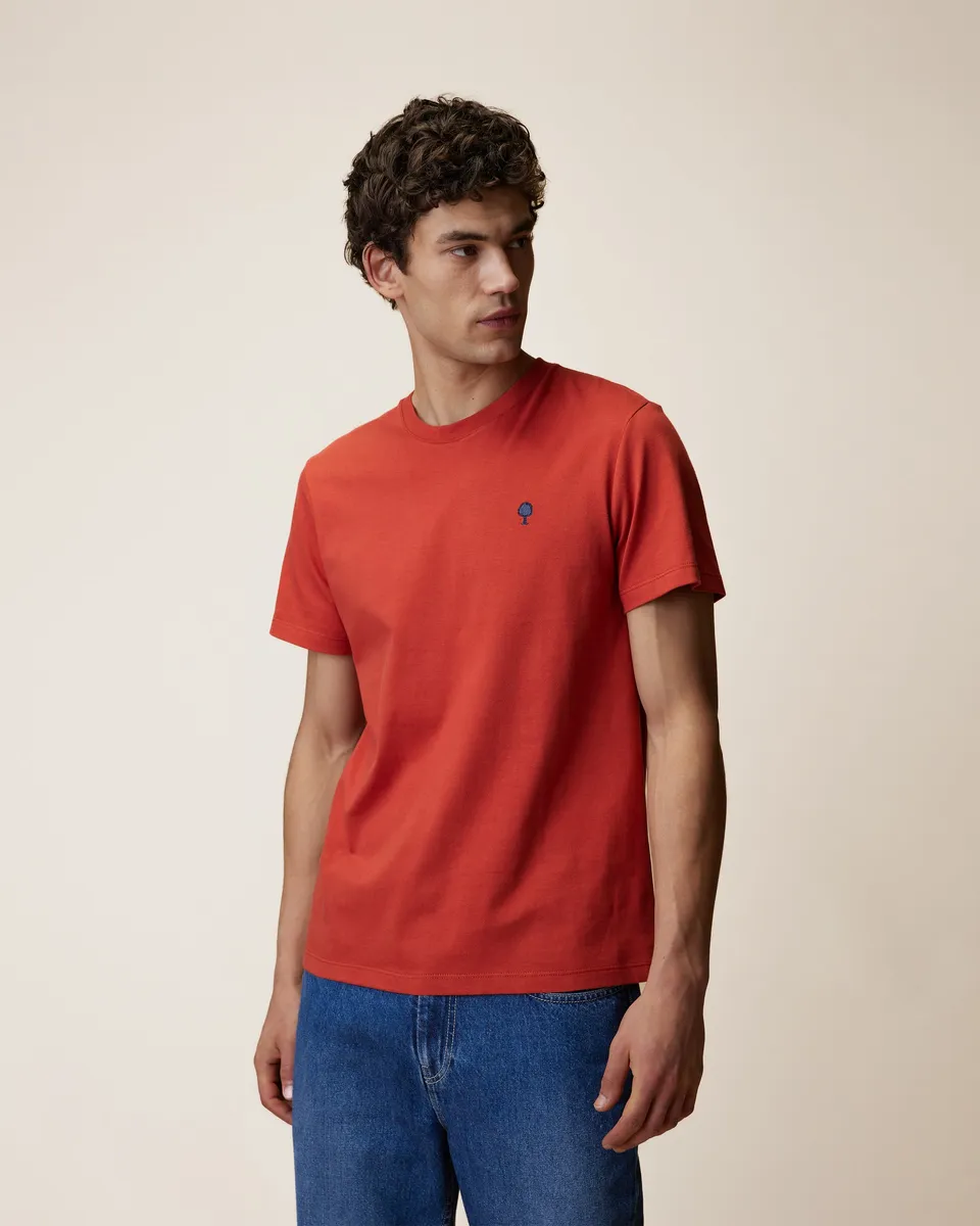faguo-arcy-t-shirt-brique-coton-recycl image 1