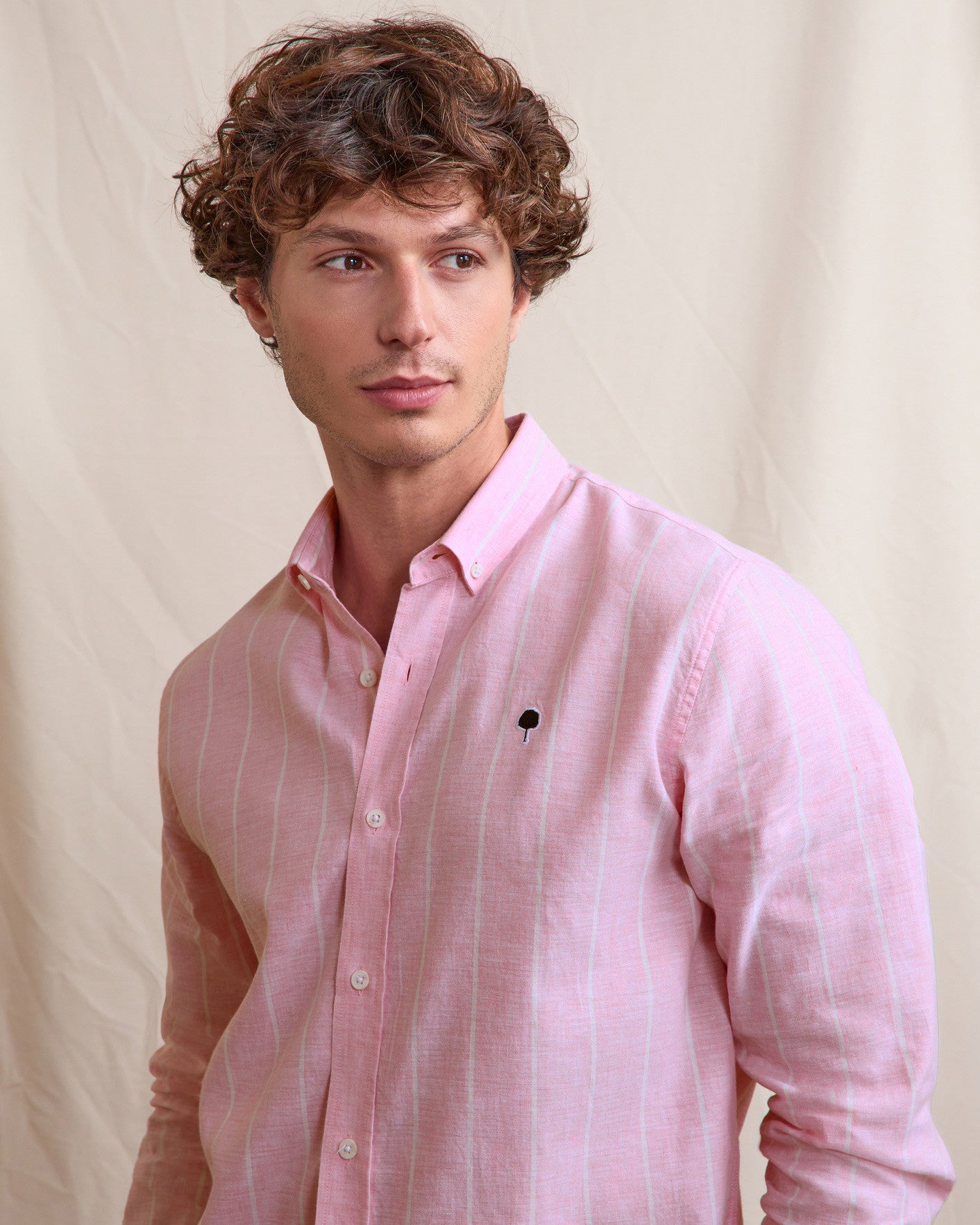 faguo-ivoy-chemise-en-lin-ray-e-rose-et-blanc image 3