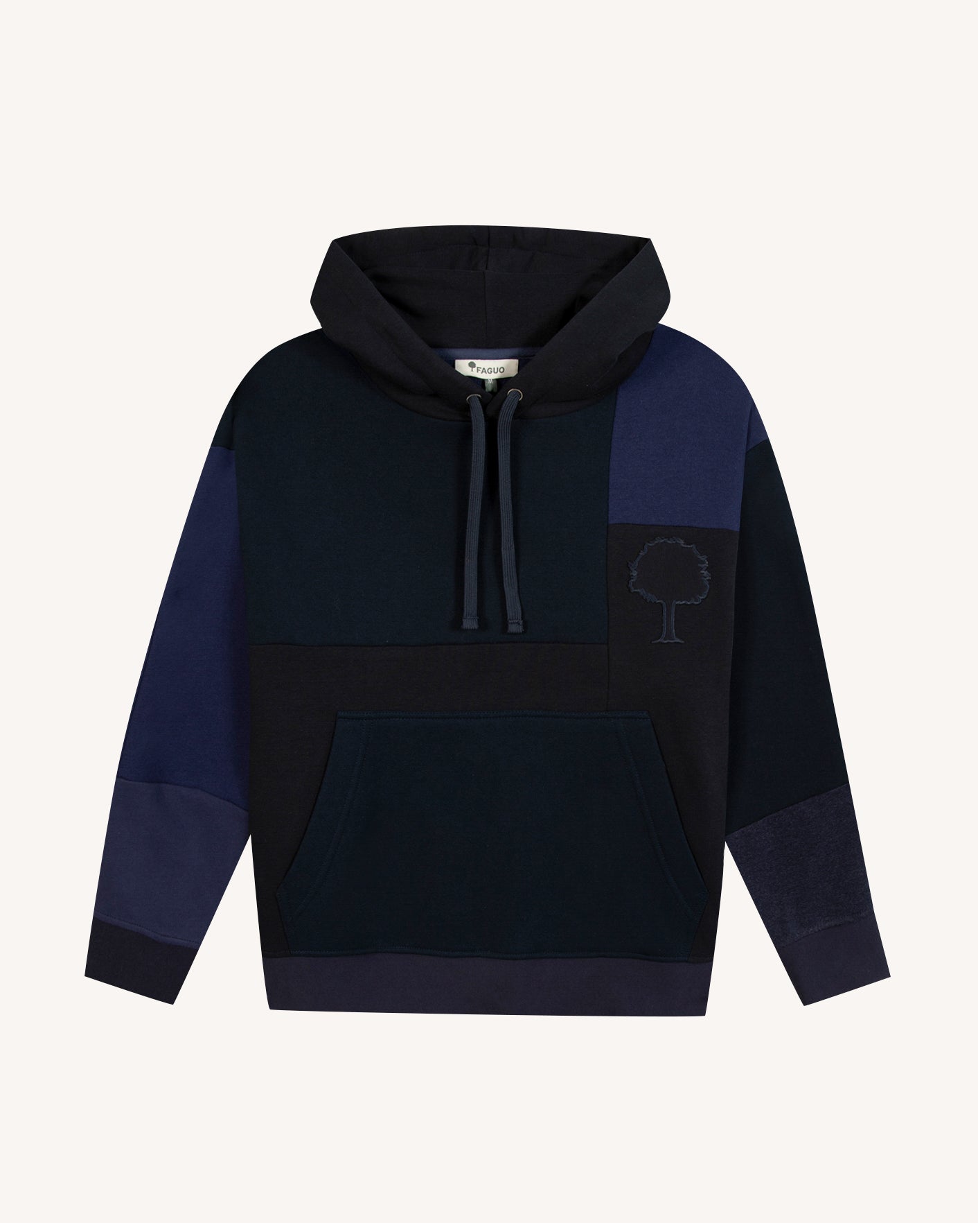 faguo-dirac-up-sweat-capuche-bleu-marine-en-molleton-upcycl image 3